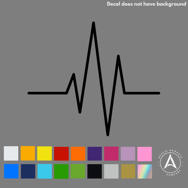 Heartbeat symbol Vinyl Decal Sticker Window Laptop wall helmet tumbler