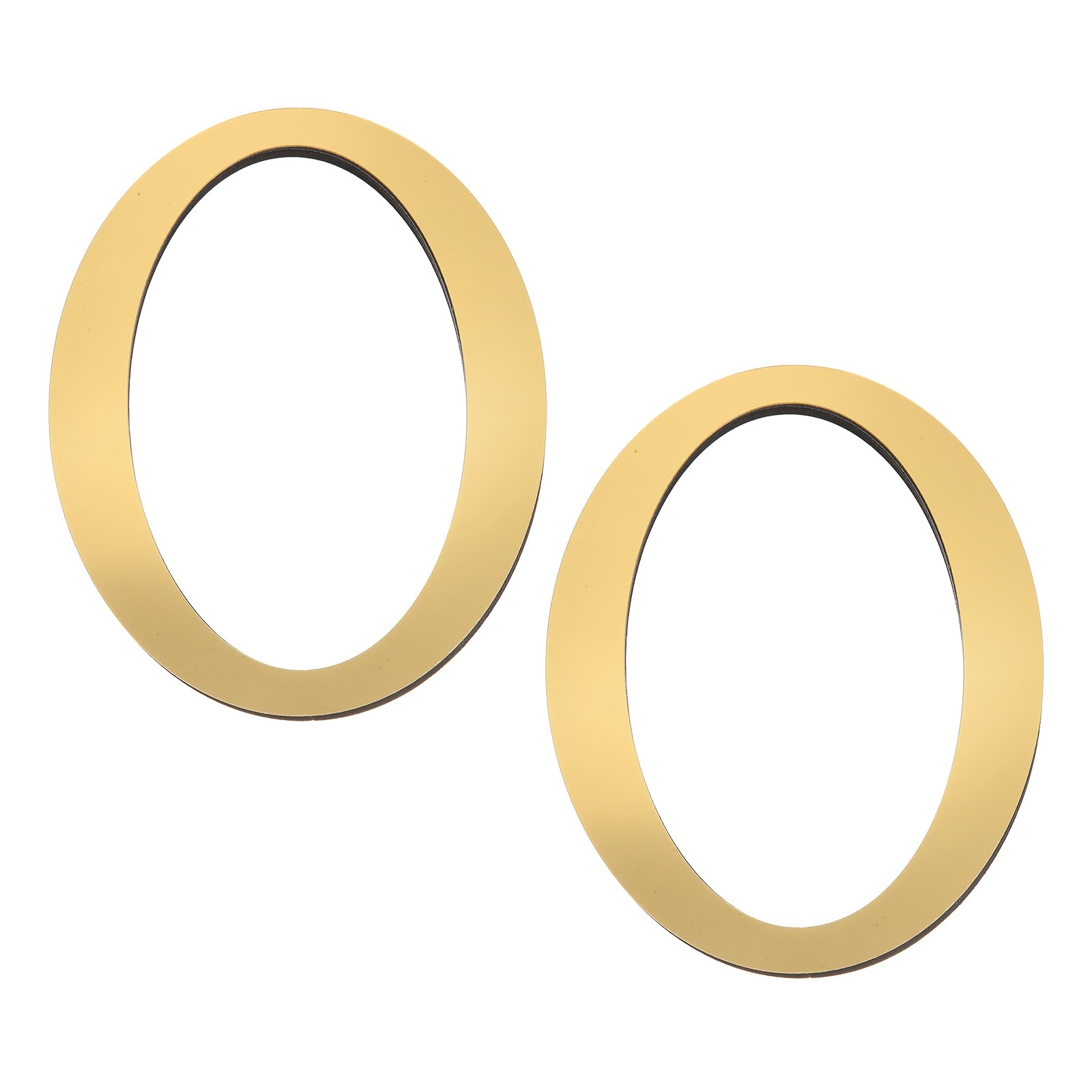 2 Pcs 8 Inch 3D Acrylic Alphabet Mirror Wall Stickers Letter O Light Gold