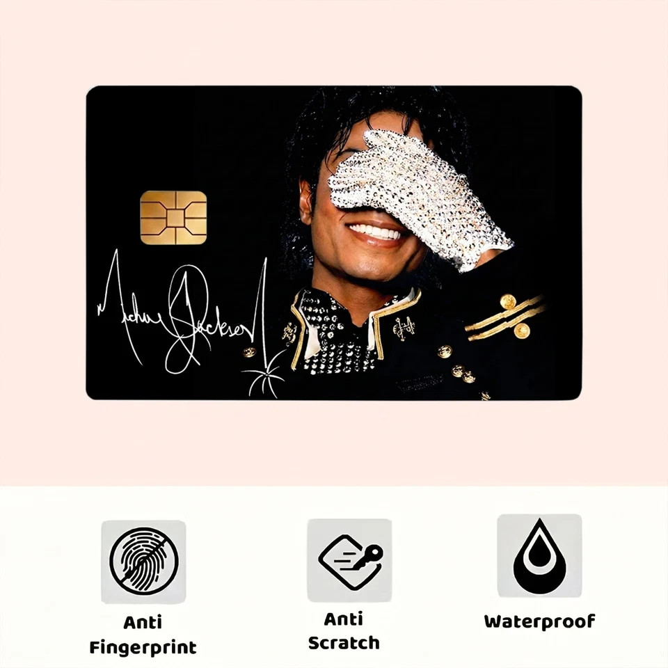 «King of Pop MJ Legend Credit Card Skin Anime Debit Card Vinyl Sticker