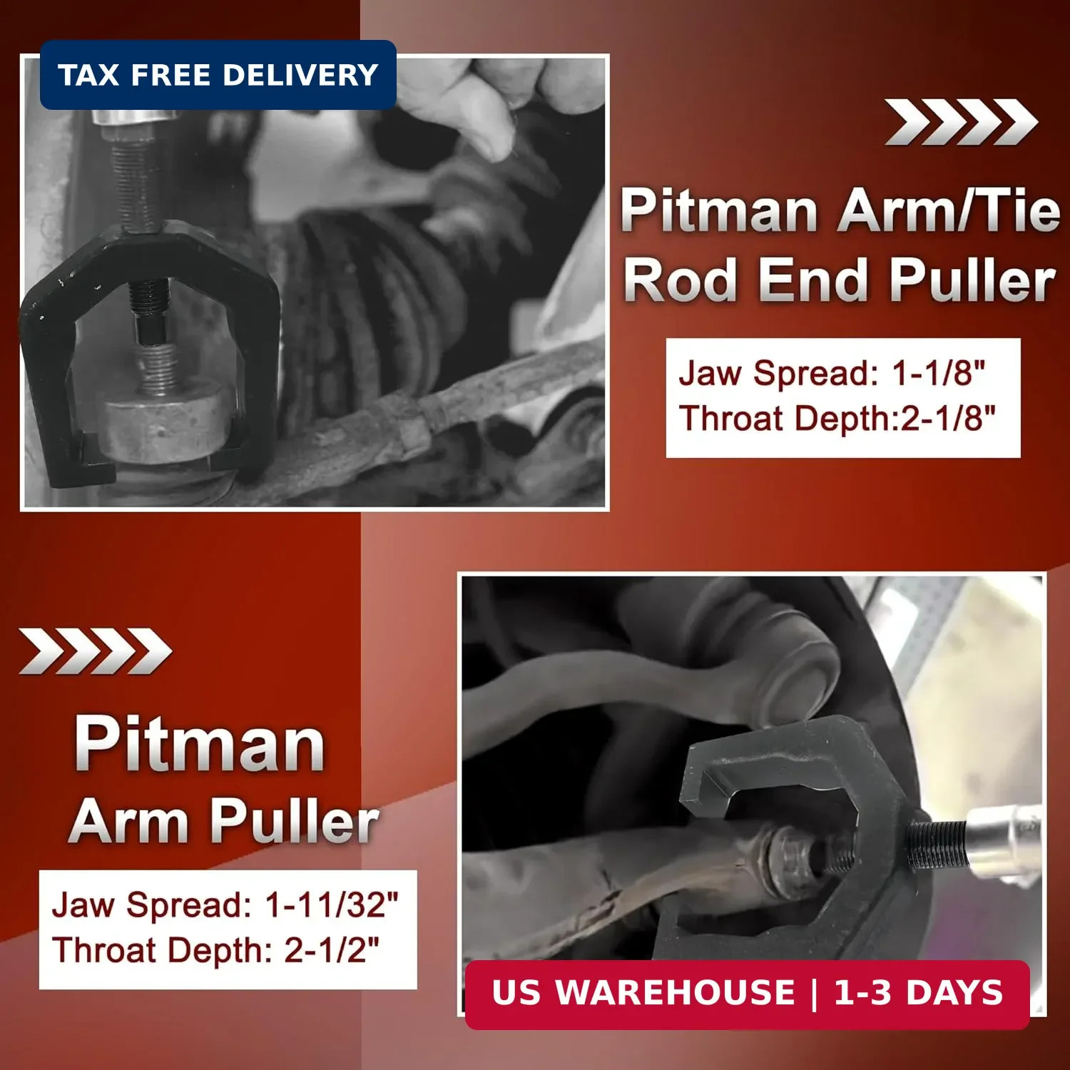 5pcs Pitman Arm Puller Ball Joint Separator, Tie Rod End Tool for Ball Joint Pre