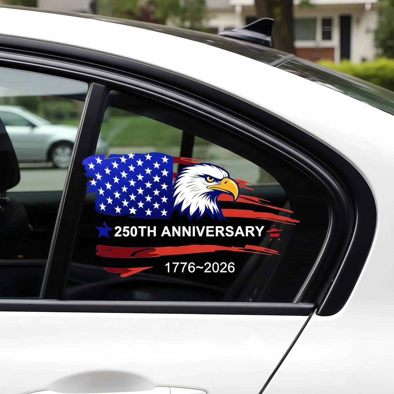 5Pcs USA 250Th Anniversary Stickers, 1776-2026 American Flag Eagle Decals, Water