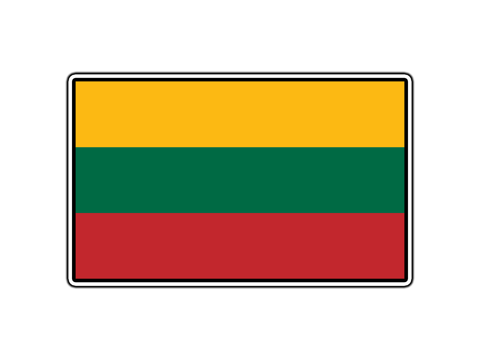 #2641 Lithuania Flag World Country Sticker Waterproof Vinyl Decal Die-Cut Car
