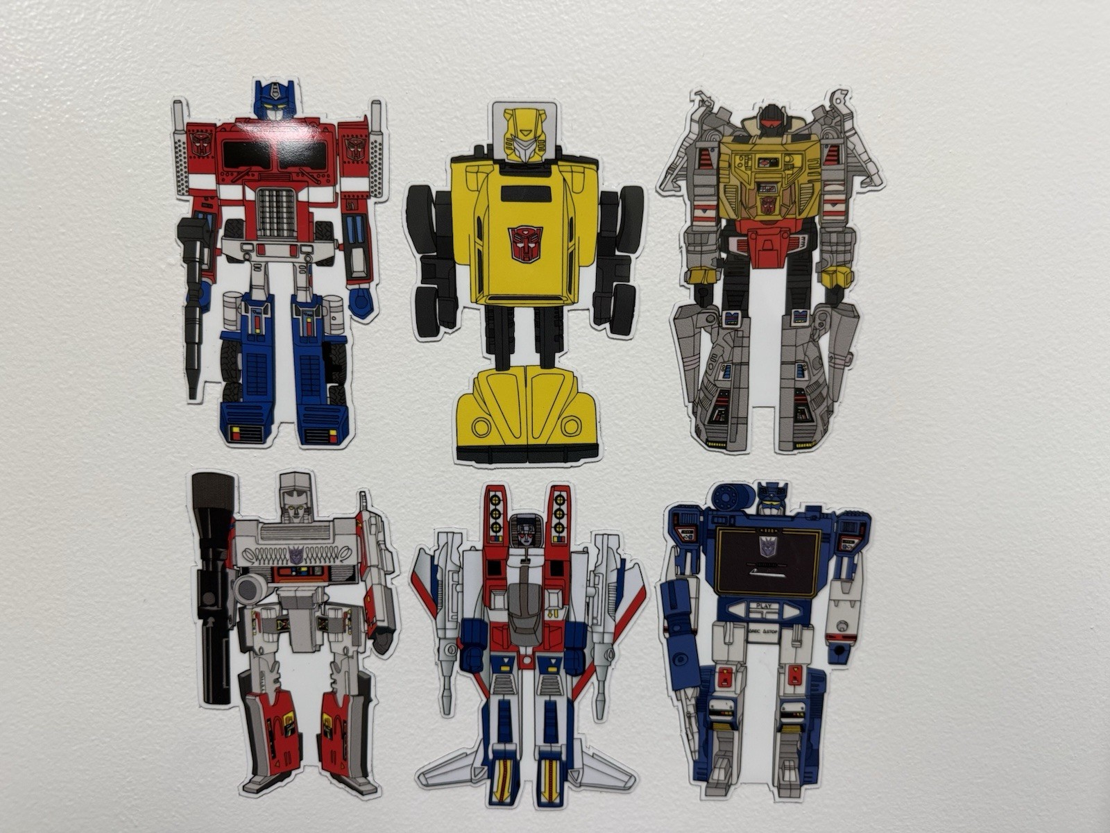 Transforming Robots Multicolor 5 inch magnet Set outdoor car safe waterproof