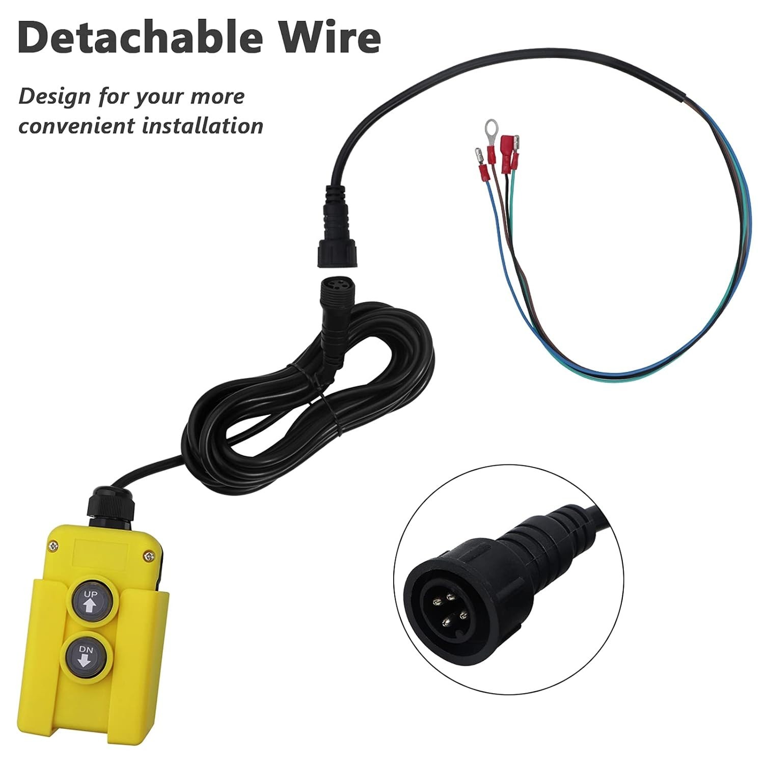 4 Wire Dump Trailer Remote Control Switch 12V DC Hydraulic Pump Power Unit up do