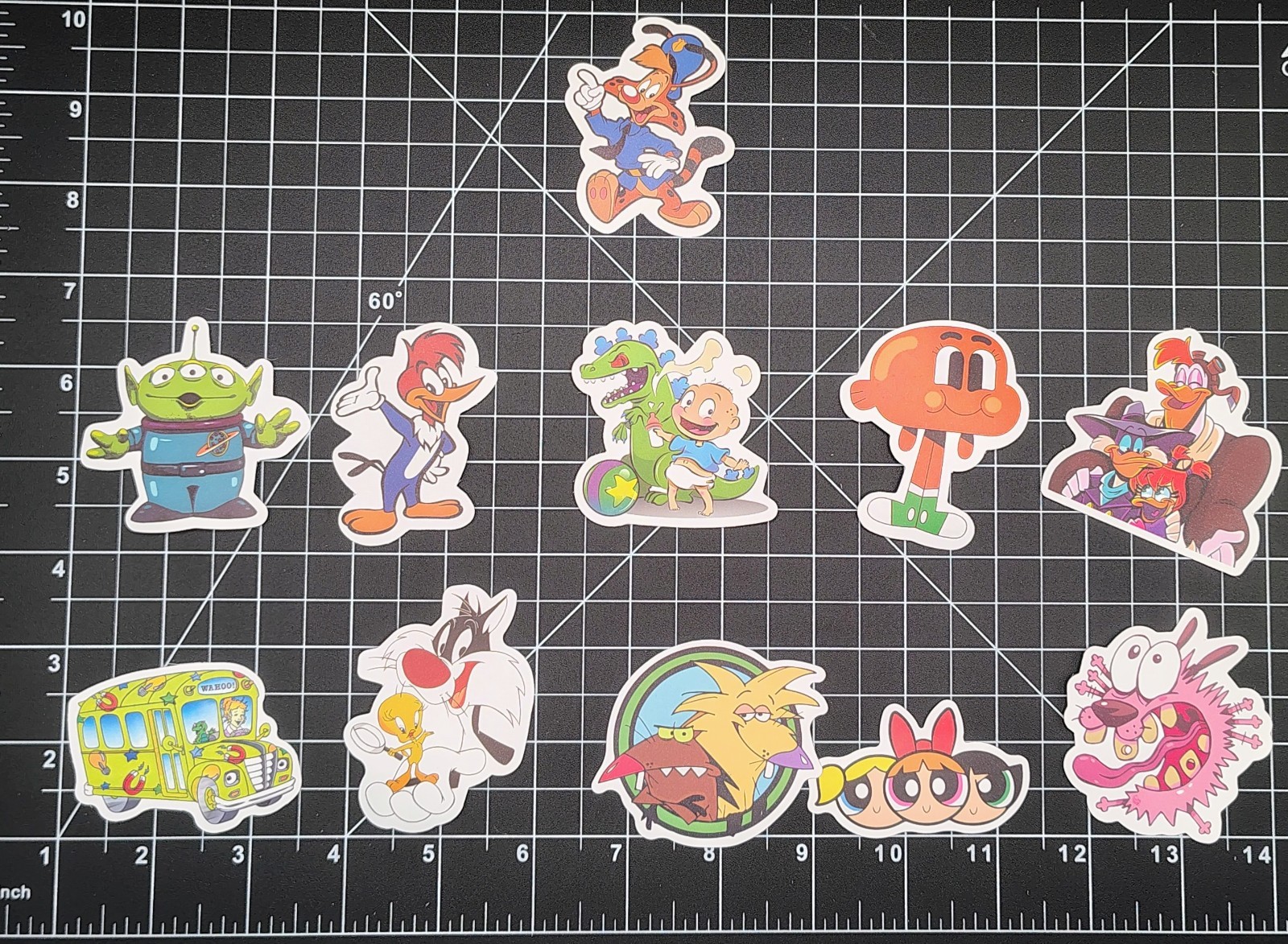 100 Pcs 90s Classic TV Cartoon Stickers Retro Y2K Decal Skateboard Laptop