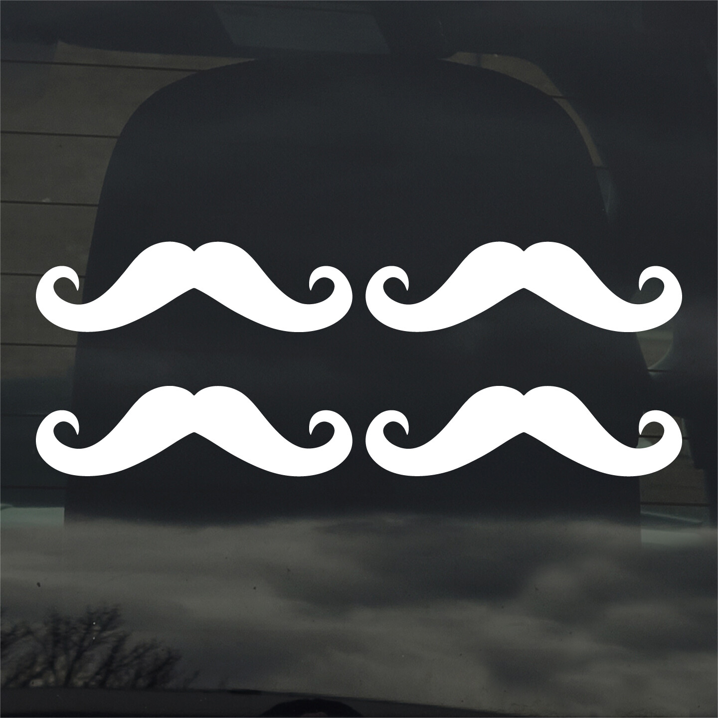 Mustache Vinyl Sticker Decal 4 Pack Beard Barber Funny Car Truck Window Laptop