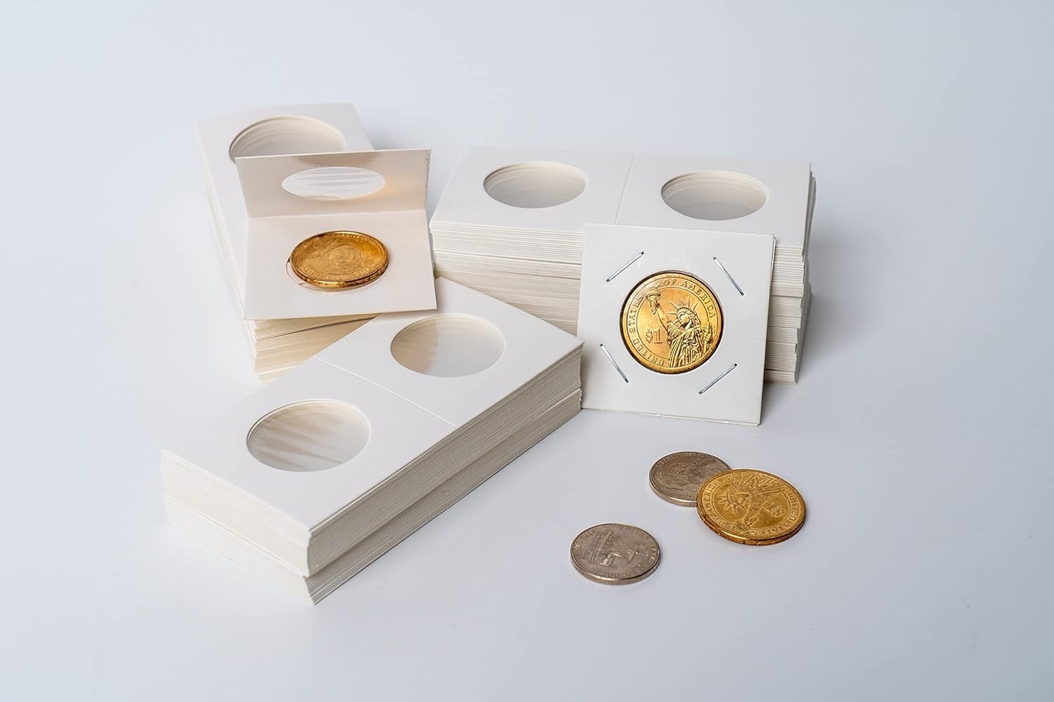 300 Pcs Coin Flips for Half Dollar 31.5mm/1.24 Inch Collectors Storage