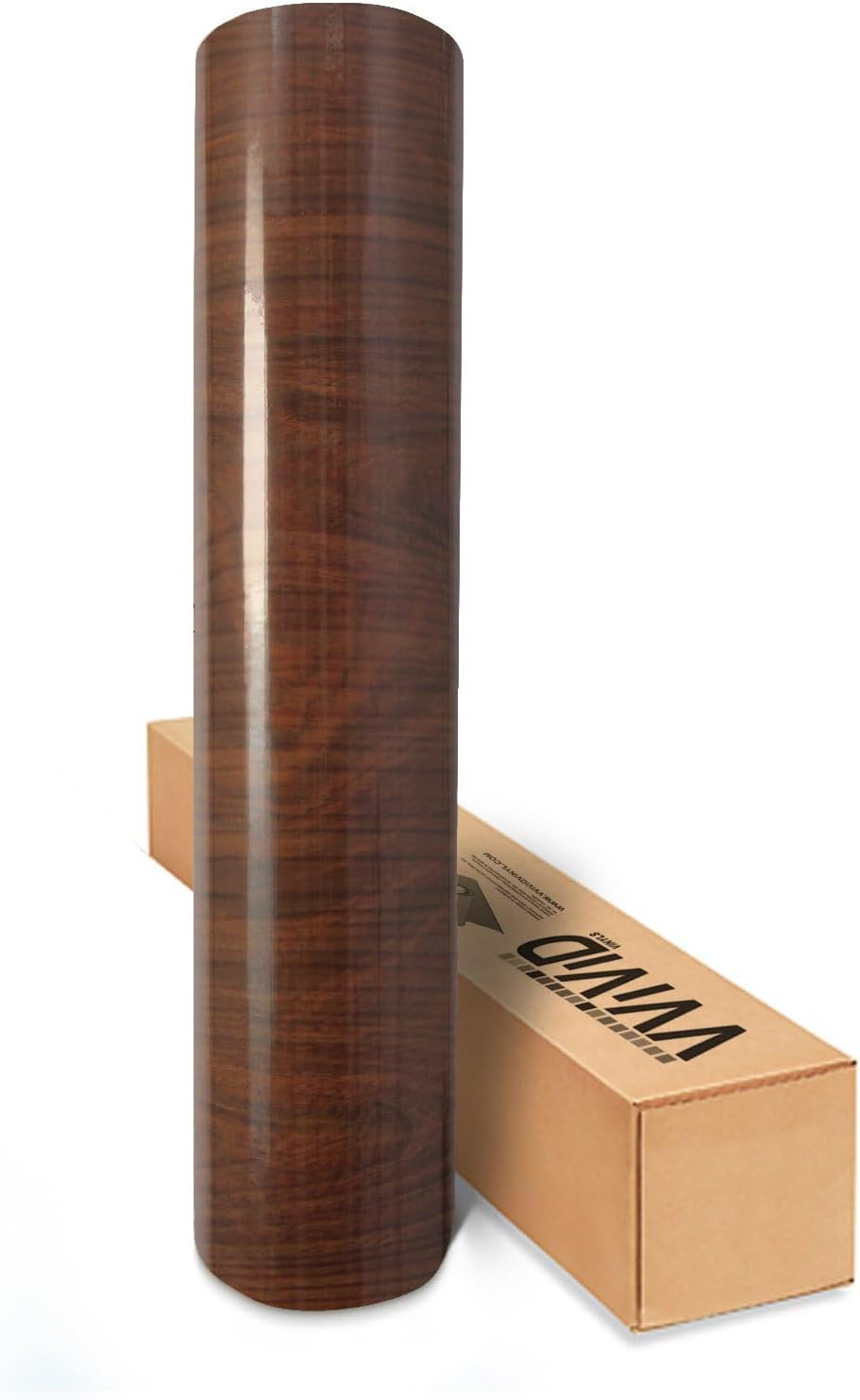 Dark Brown Cedar Wood Grain Vinyl Wrap Film Air Release 1ft x 48in
