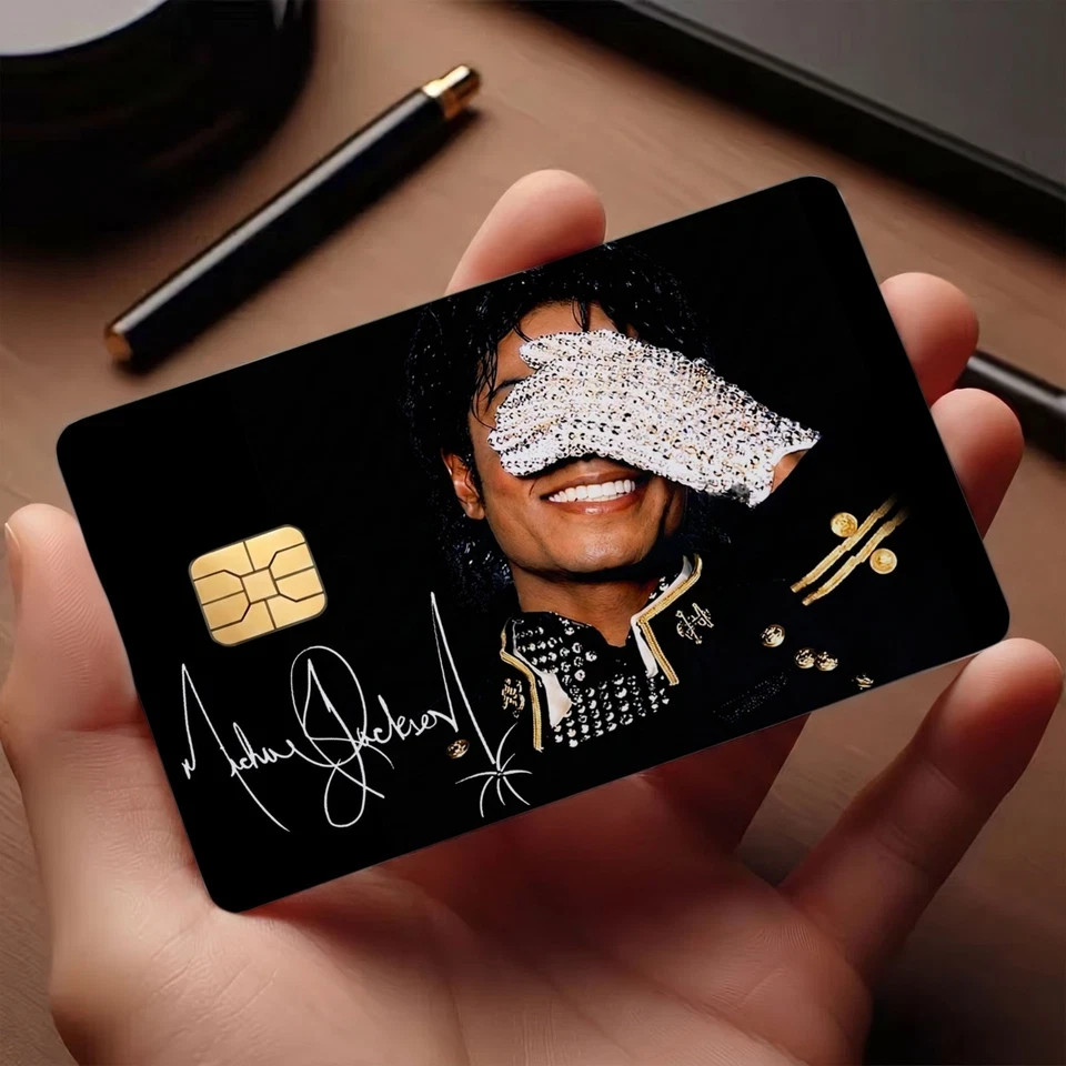 «King of Pop MJ Legend Credit Card Skin Anime Debit Card Vinyl Sticker