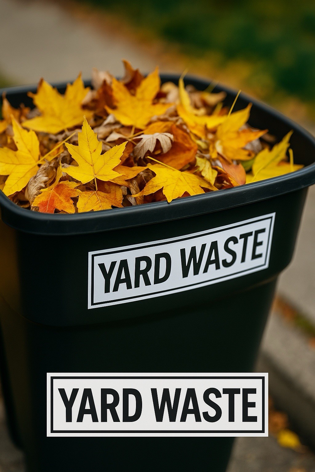 Yard Waste🚮♻️ Sticker 10″ X 3″ for Yard Debris. (2 Stickers Per Order)