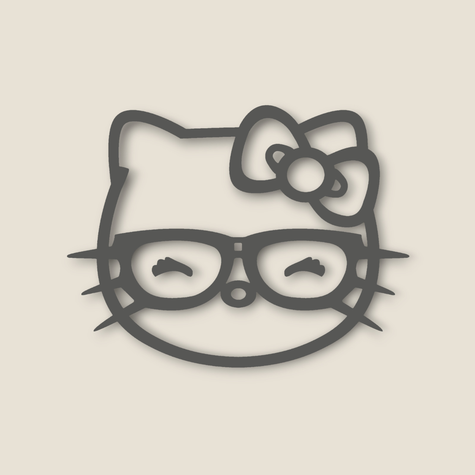 Nerd Kitty 4″ x 5″ Premium Vinyl Decal Sticker – High Quality Guarantee