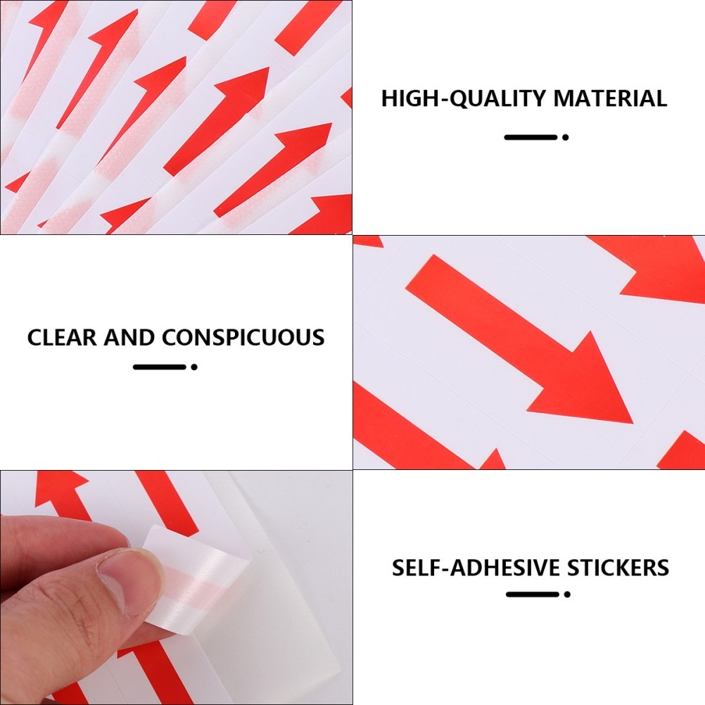 500Pcs Upward Label Red Arrow Sticker Strong Material for Indicating Directions