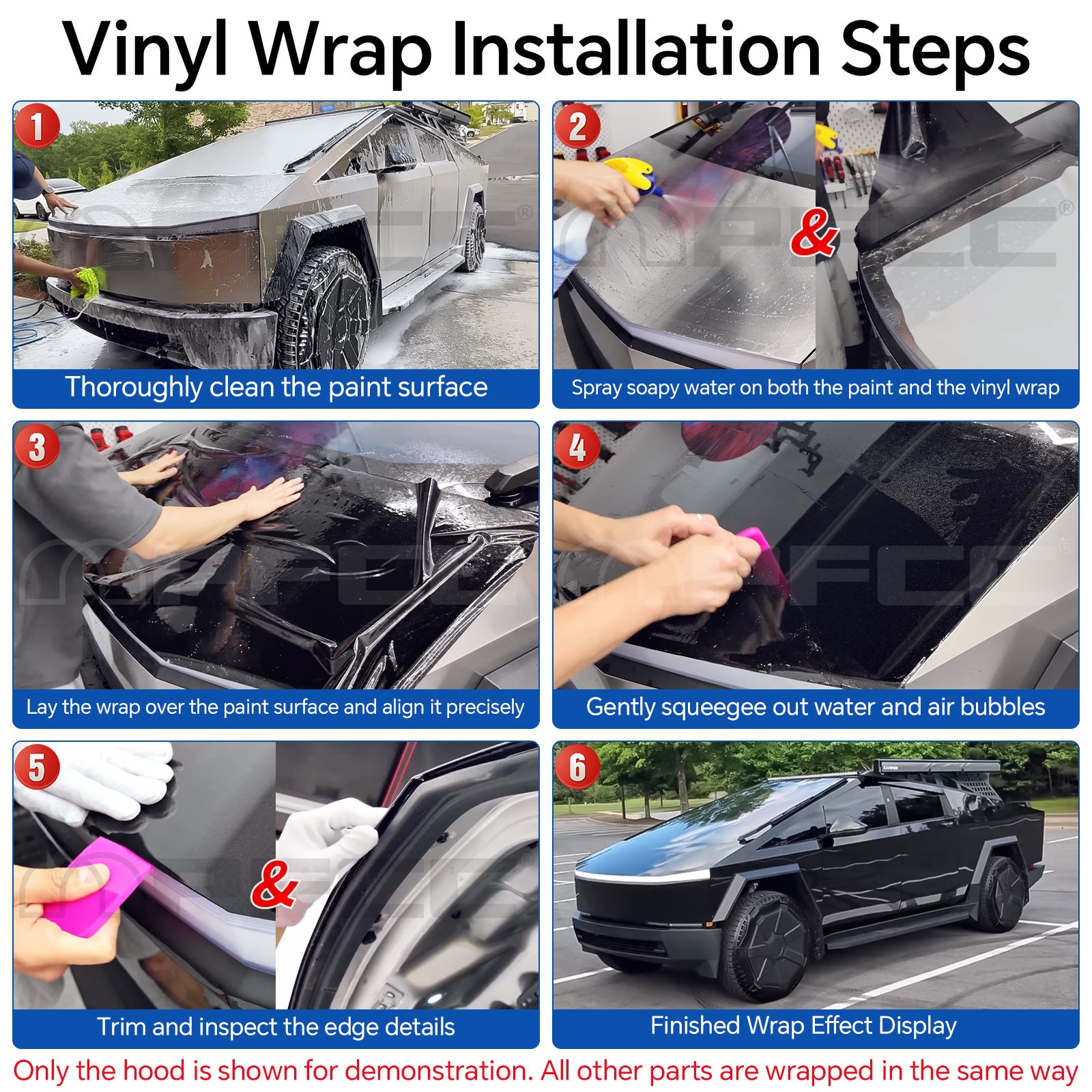Tesla Cybertruck DIY PPF Paint Protection Color Changing Film Vinyl Film Wrap