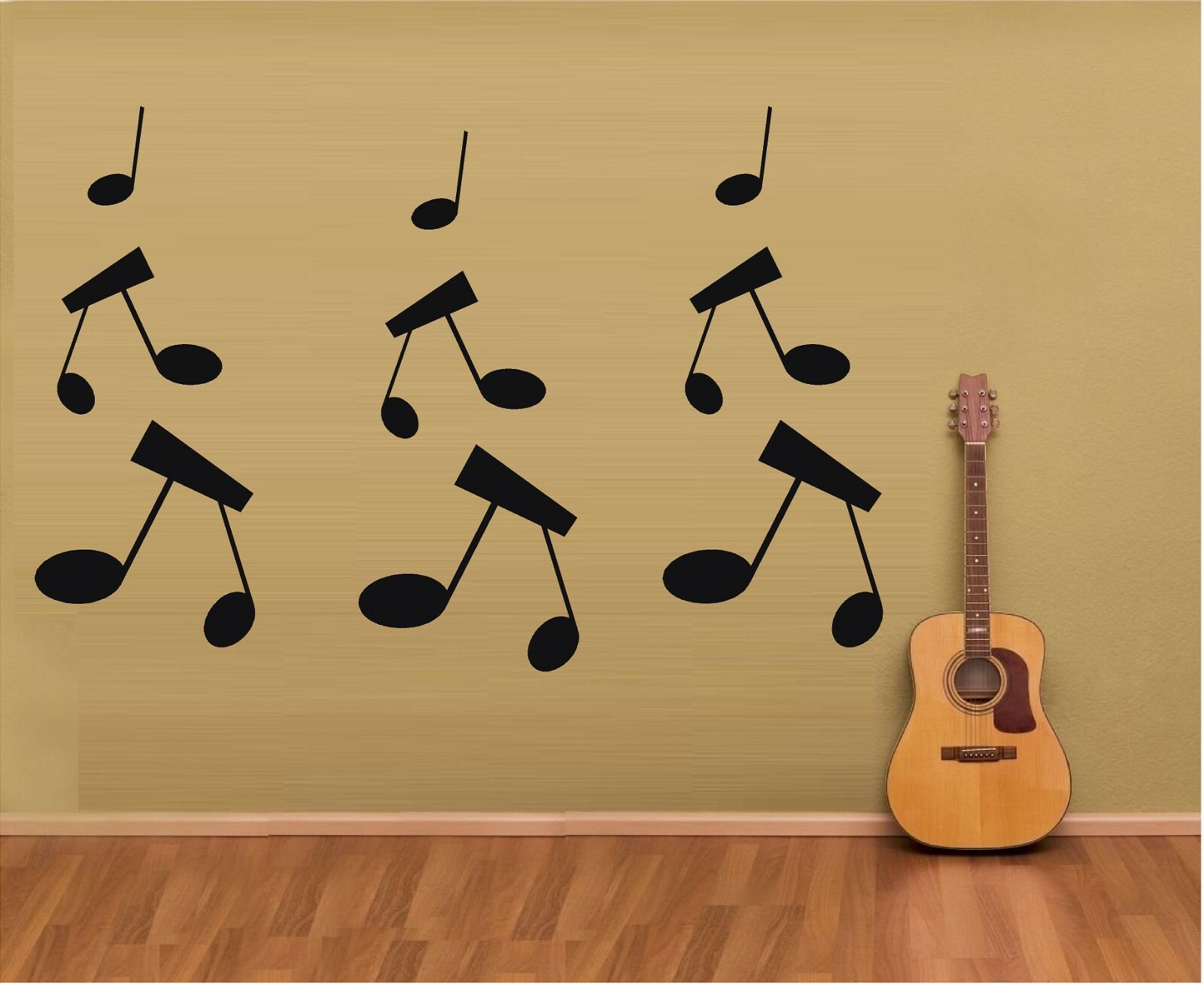 9 Music Notes – Cute – Vinyl Decal Home Décor 12″ x 18″