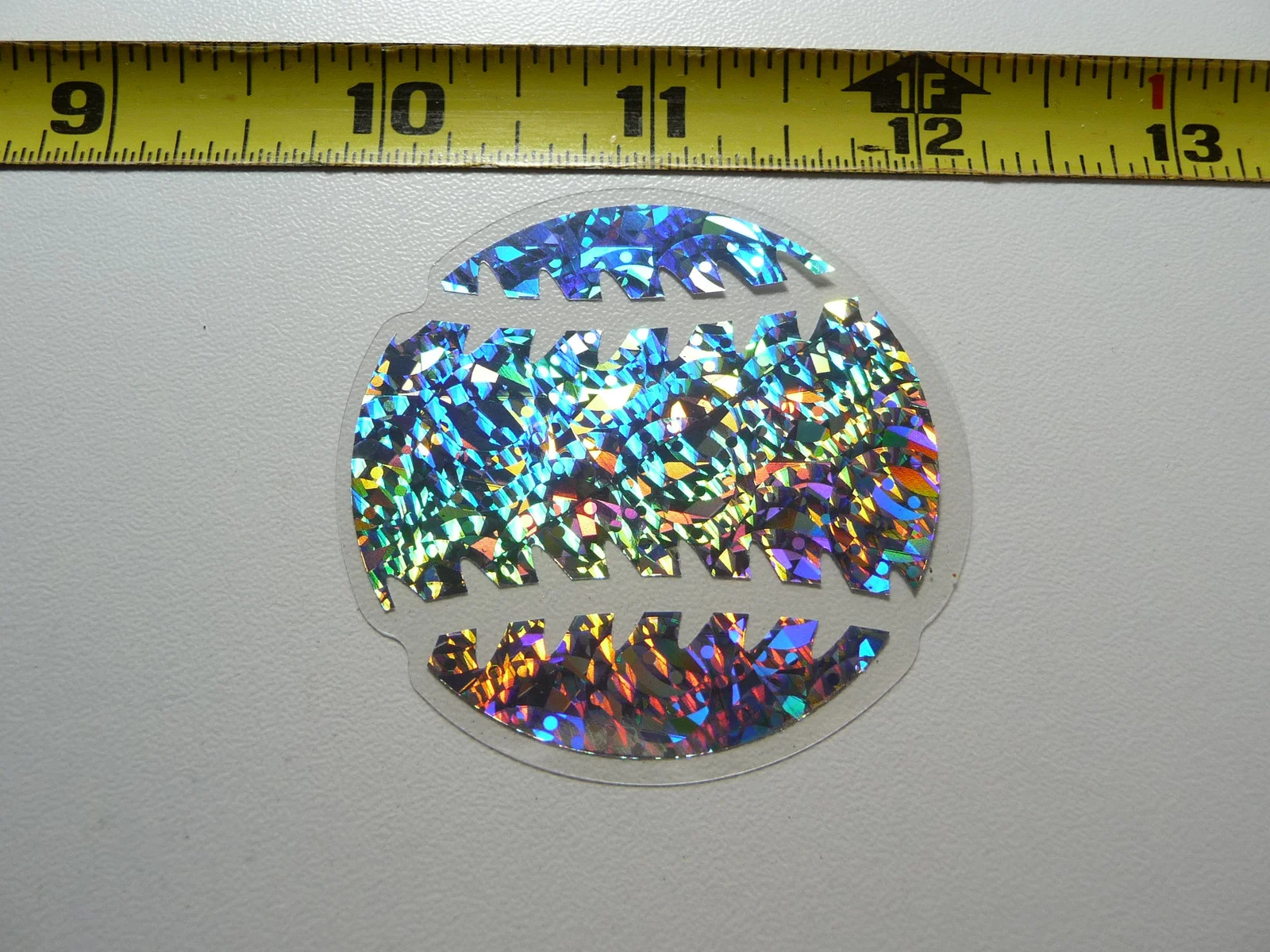 HOLOGRAPHIC BASEBALL SOFTBALL SMALL STICKER DECAL SPORTS ATHLETICS CONTEST