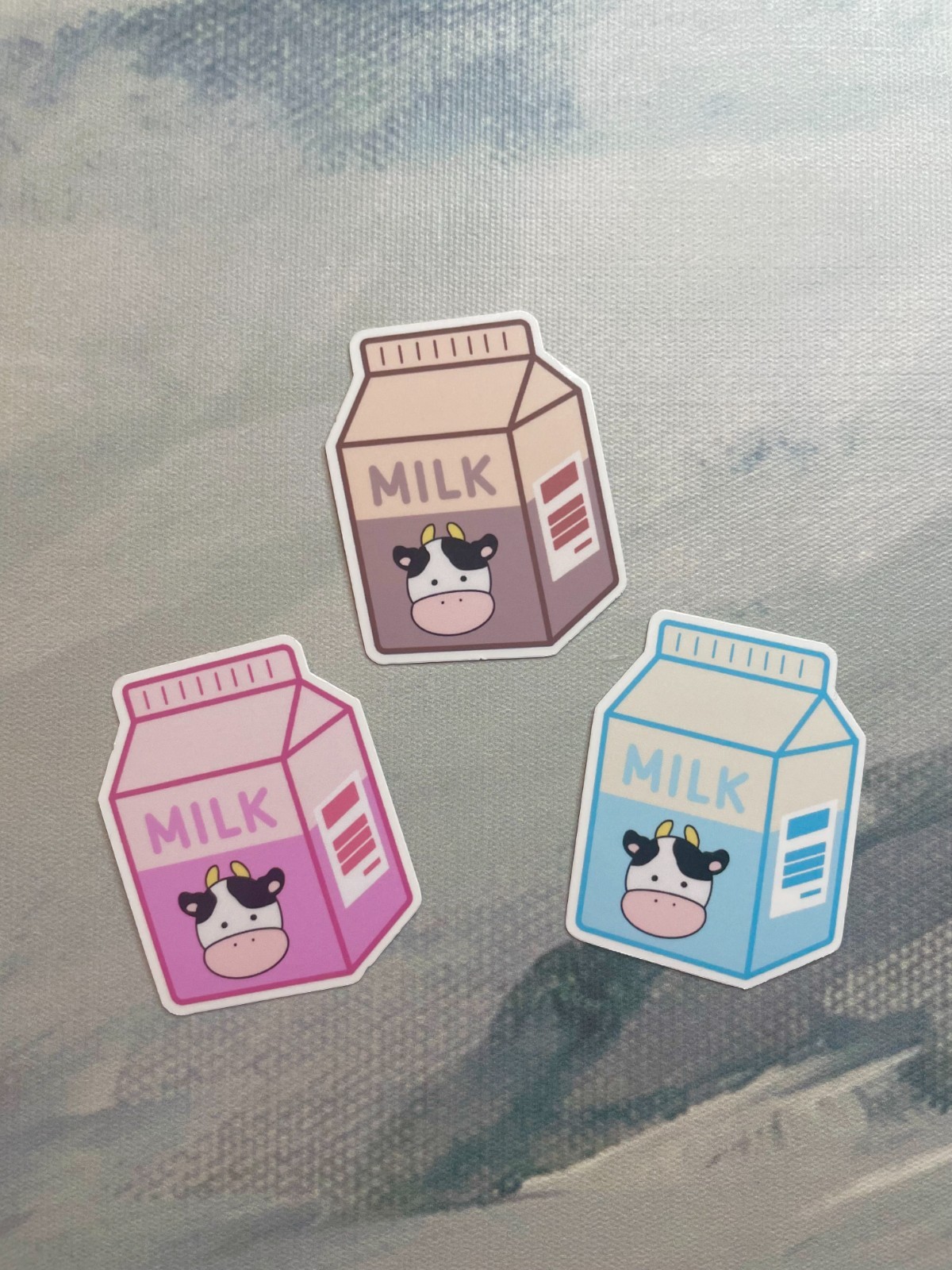 Variety Milk Carton 3 Sticker Pack l Gloss or Holographic Laminate l Decal