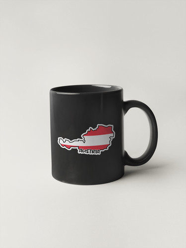 Austria Map Flag Sticker Decal