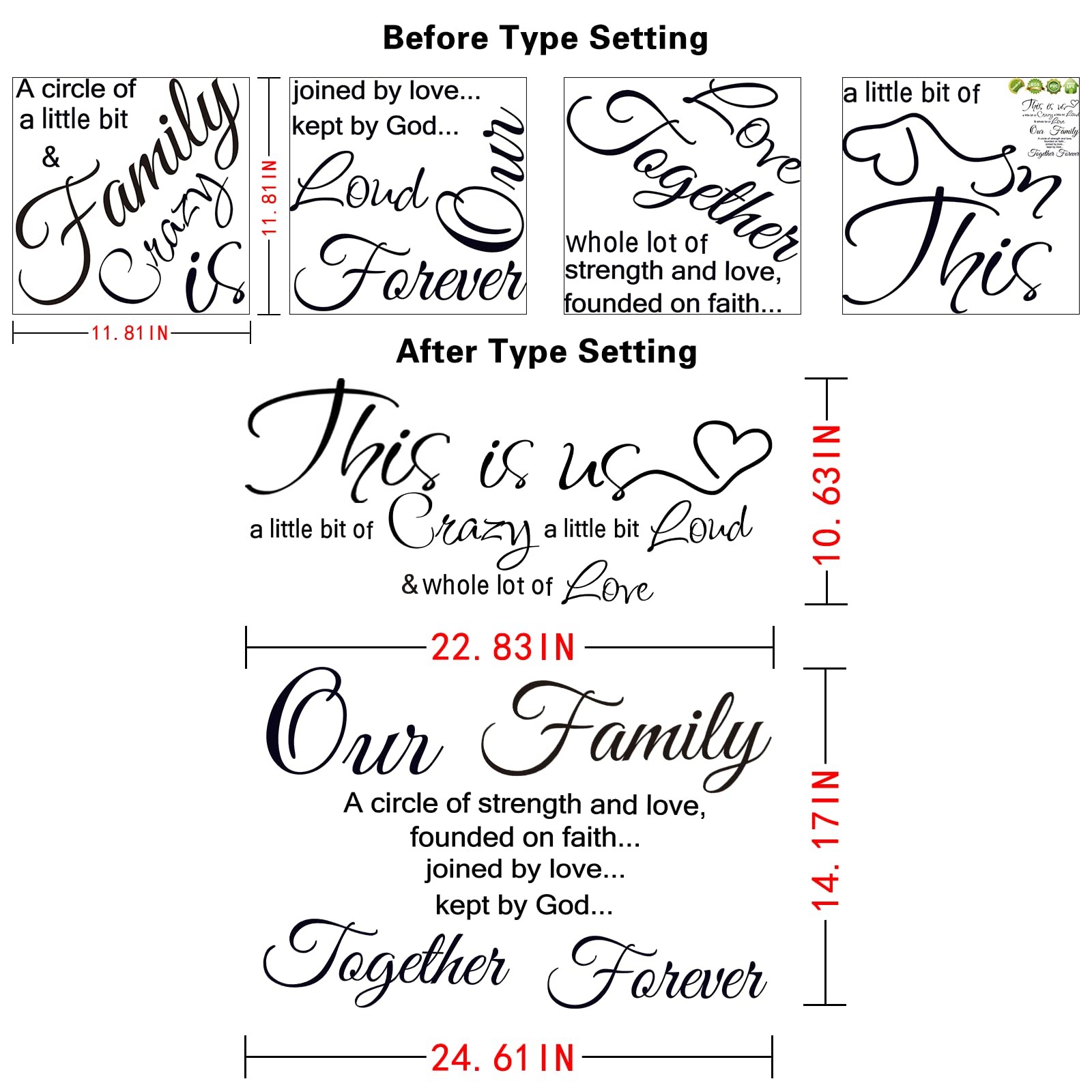 Family Wall Decals This is Us Our Family Quotes Living Room Vinyl Stickers