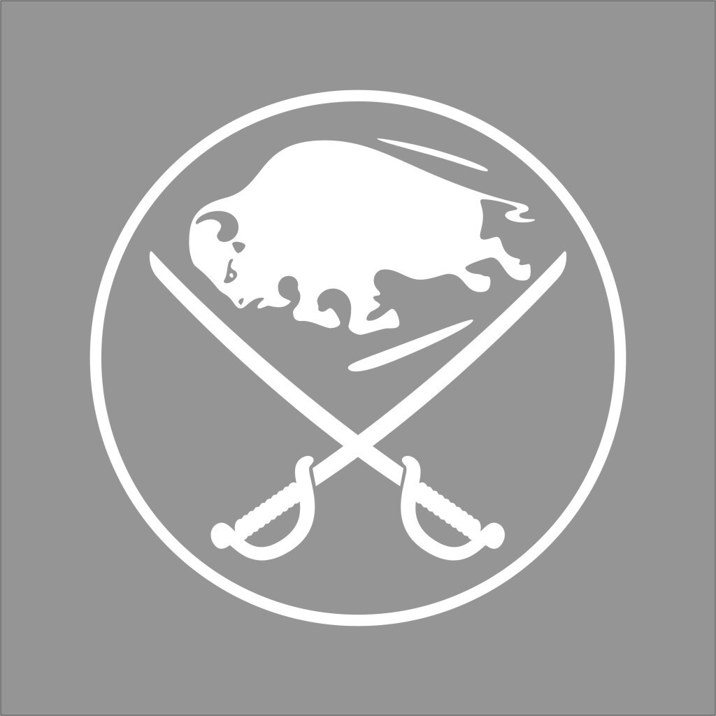 Buffalo Sabres NHL Team Logo 1 Color Vinyl Decal Sticker Car Window Wall