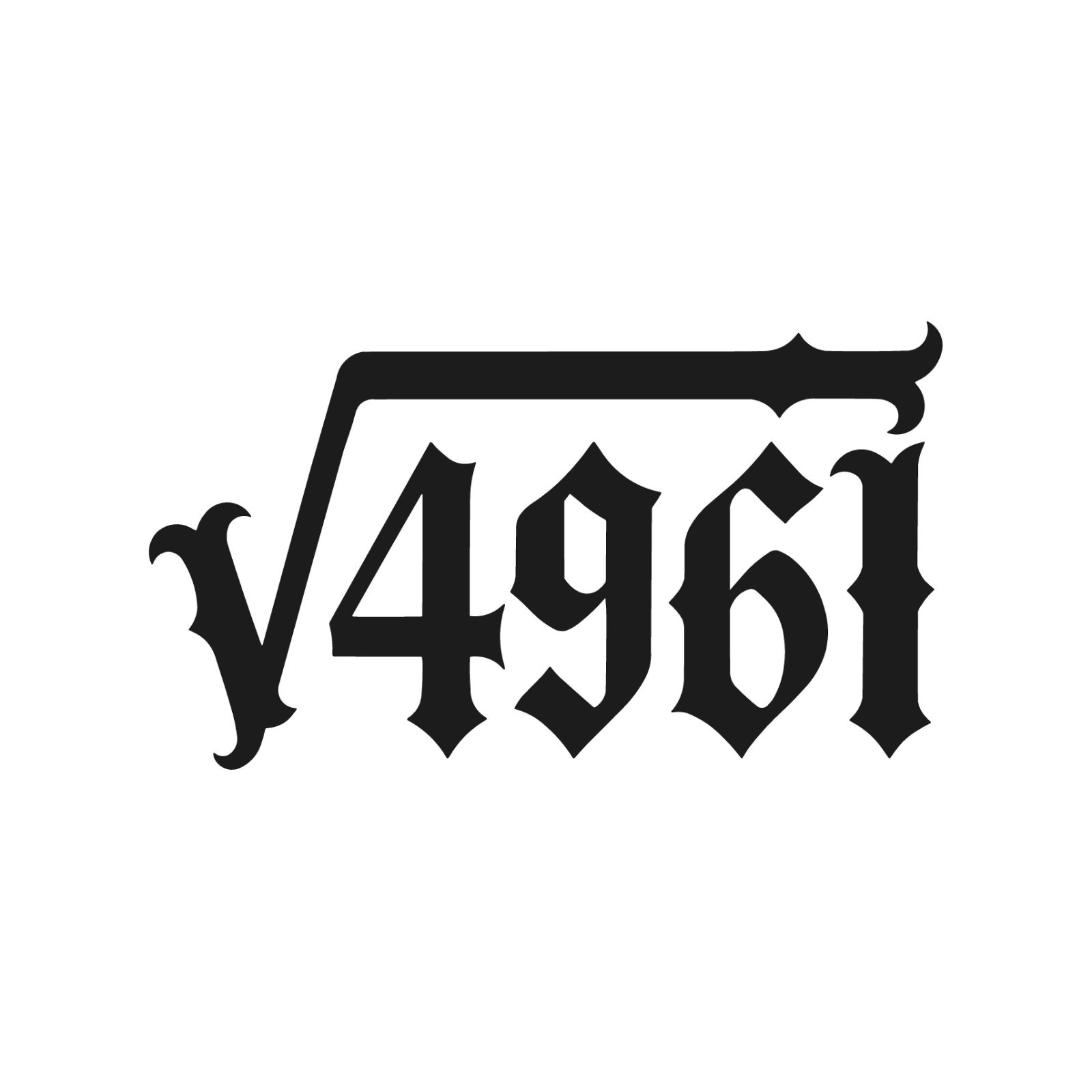 Square Root of 4761 Vinyl decal √4761 Math Number Equals 69 Sticker