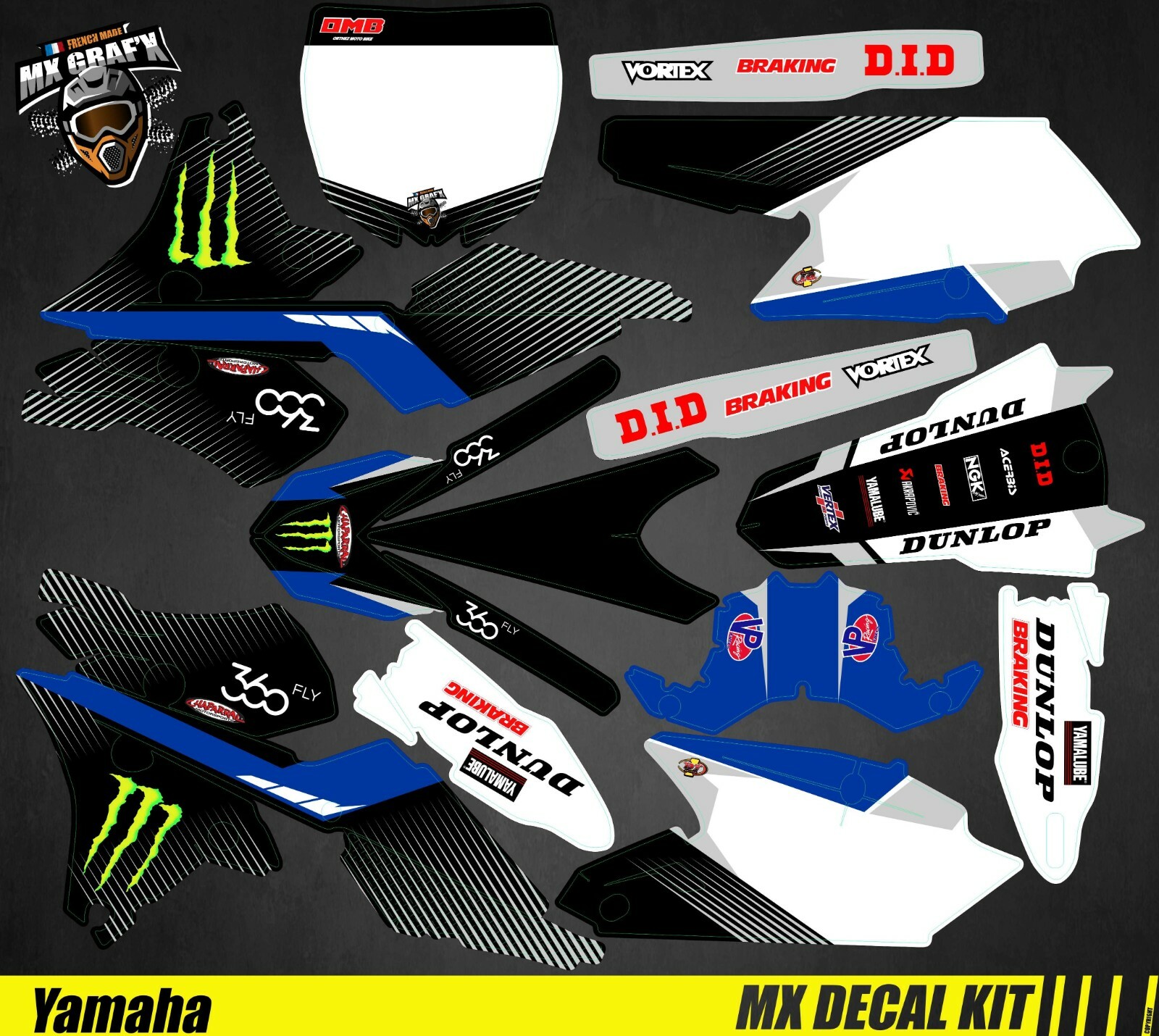 Motorcycle Decal Kit for Yamaha YZF – 360 Fly