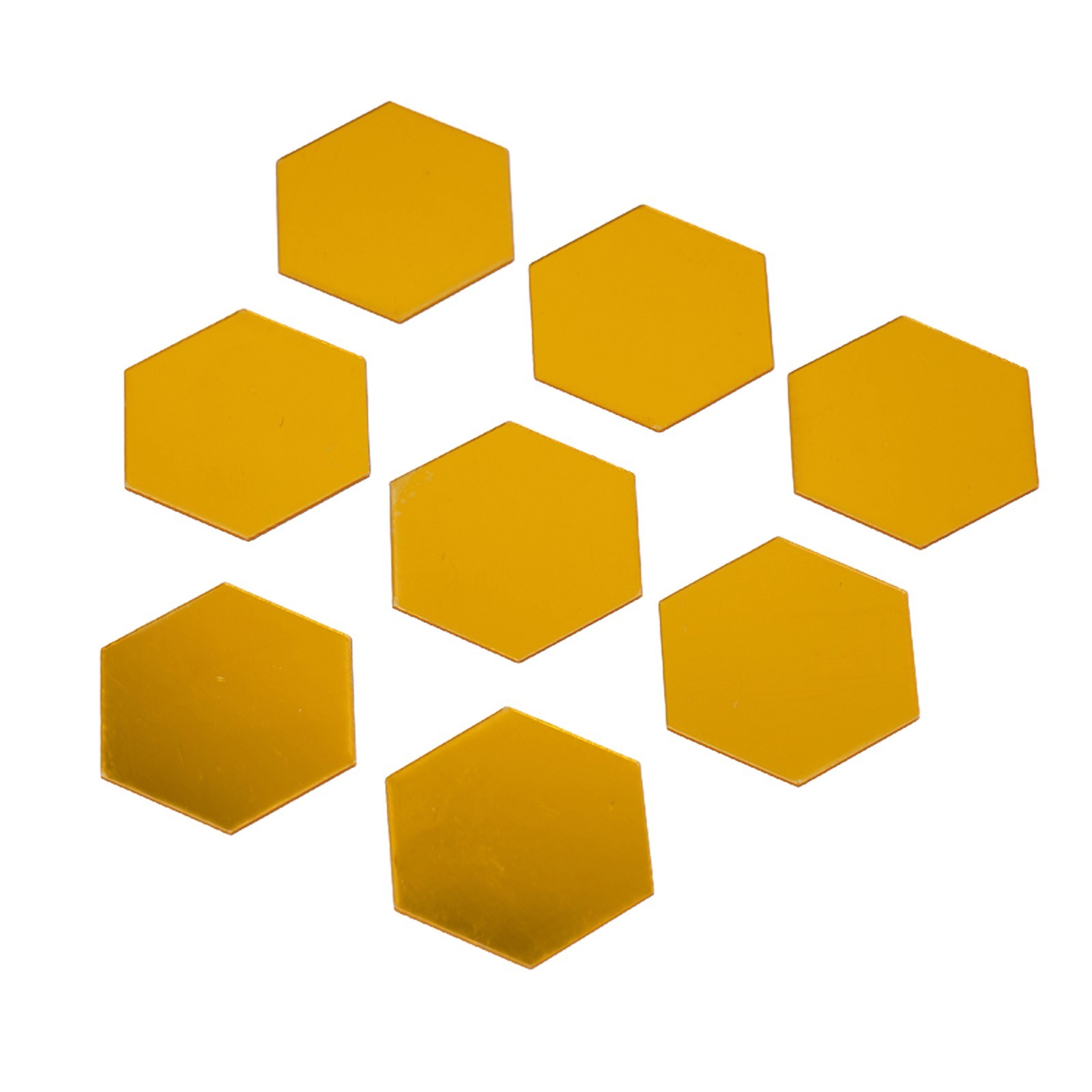 24pcs/Pack Hexagonal 3D Stereo Wall Stickers 46*40*23mm Gold Mirror Super Small