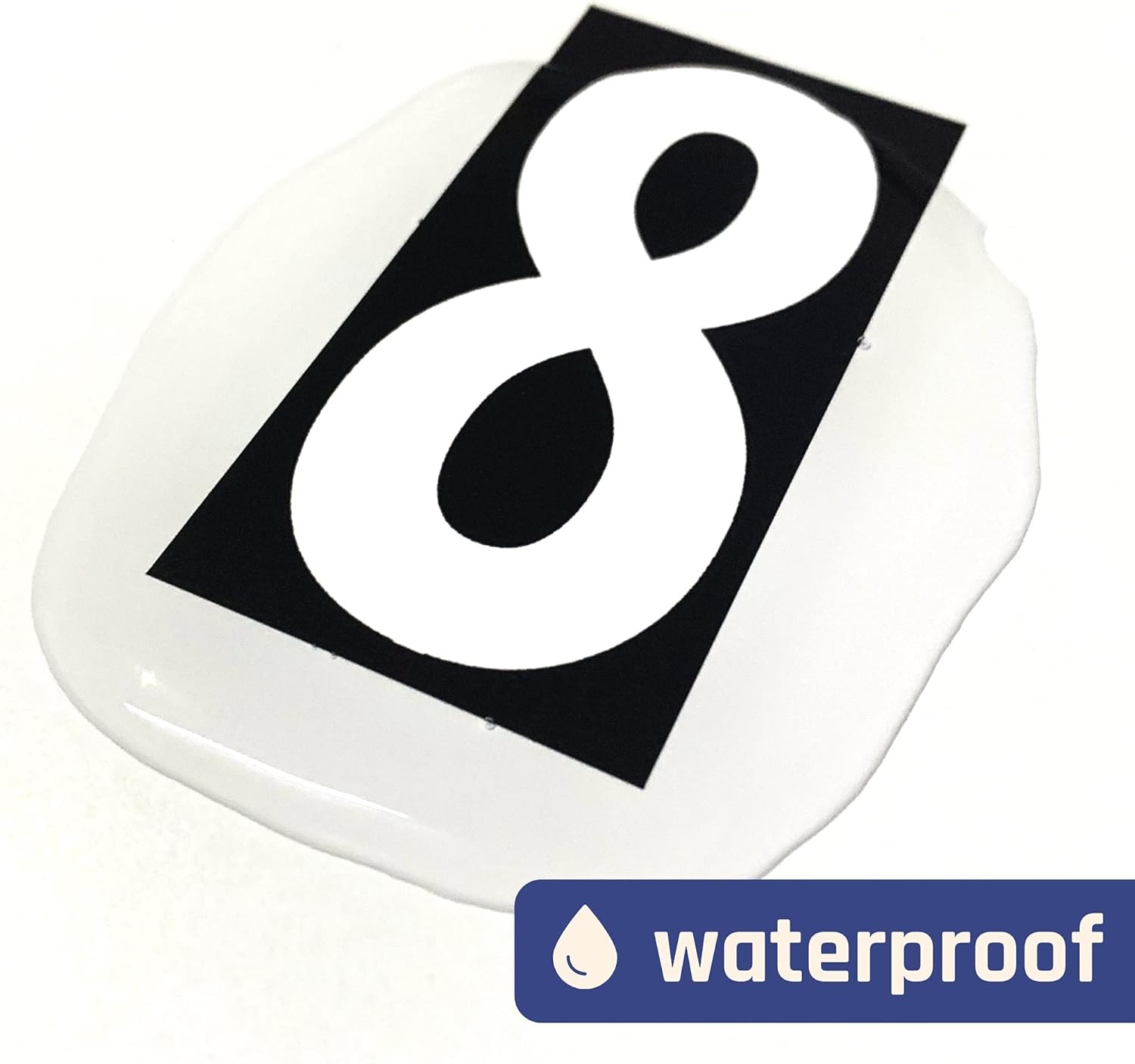 600 Pieces, 1″ – Vinyl Number Stickers, Waterproof 1 x 0.5 inch White Numbers