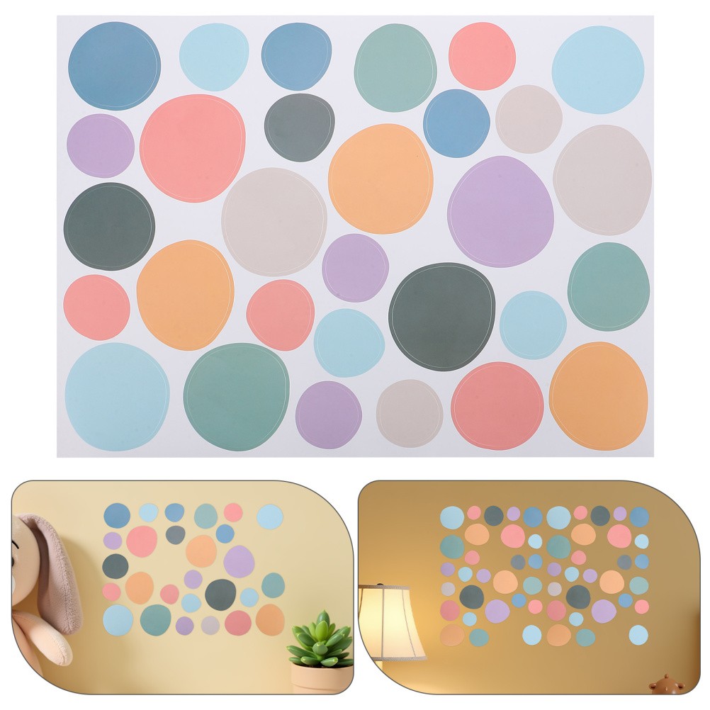 10 Pcs Colorful Irregular Dot Wall Decals Boho Style Stickers for Nursery Room