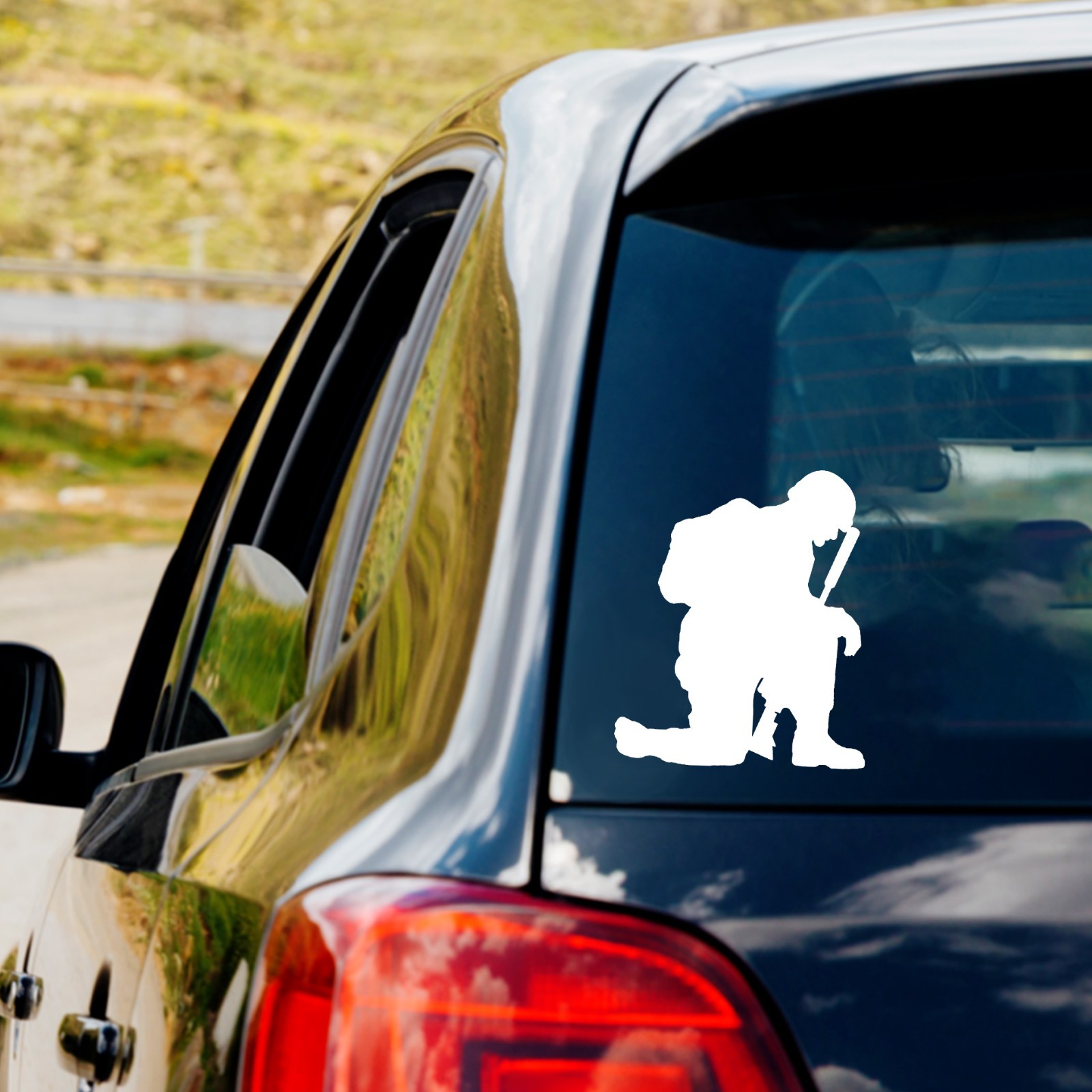 Kneeling Soldier Vinyl Decal Sticker Car Truck Window Laptop Military Praying