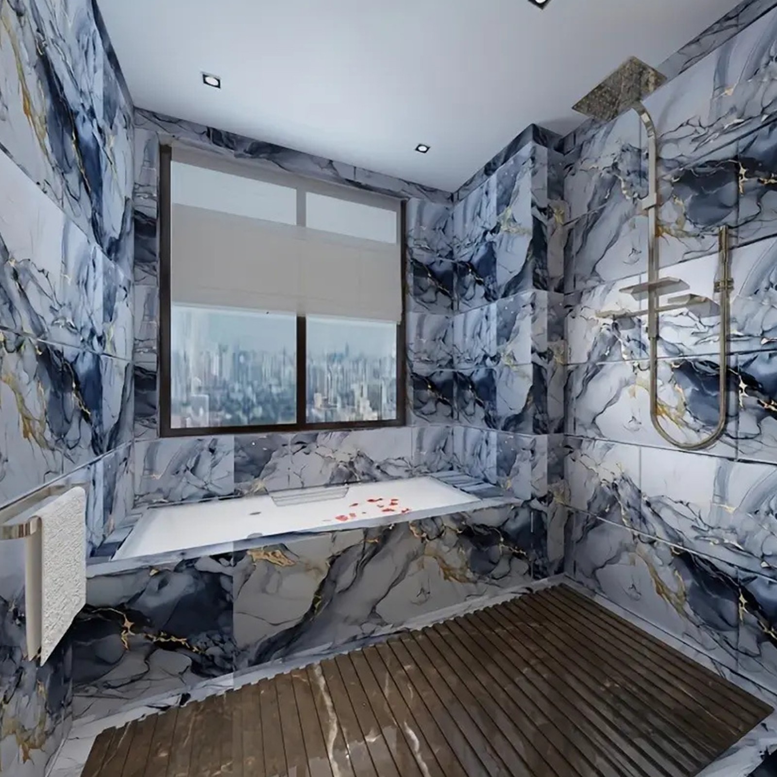 30x30cm Waterproof Oil-proof Marble Self Adhesive Wall Paper Film Wall Stickers