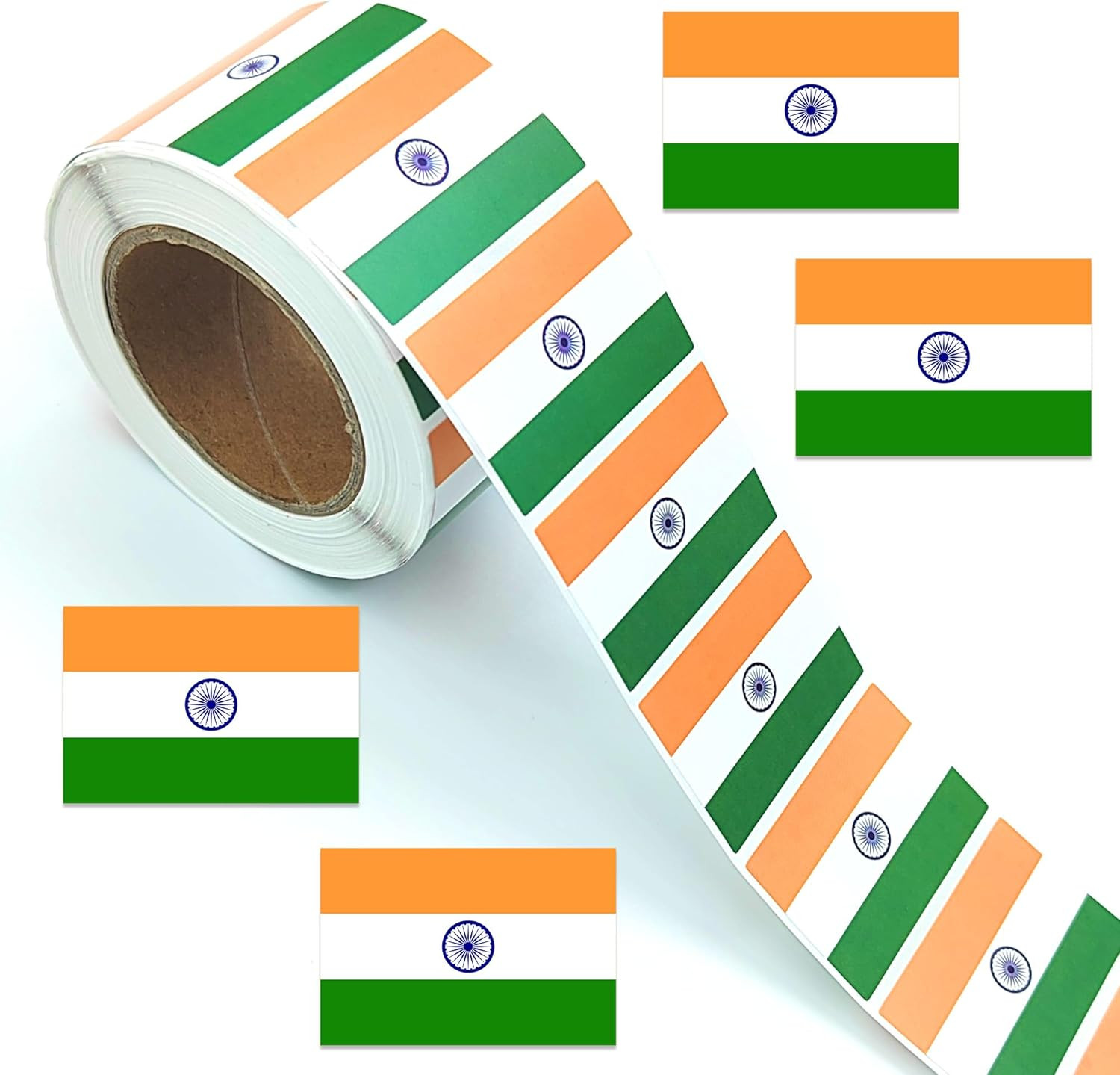 500 Pcs Indian Flag Stickers for Independence Day Party Decorations