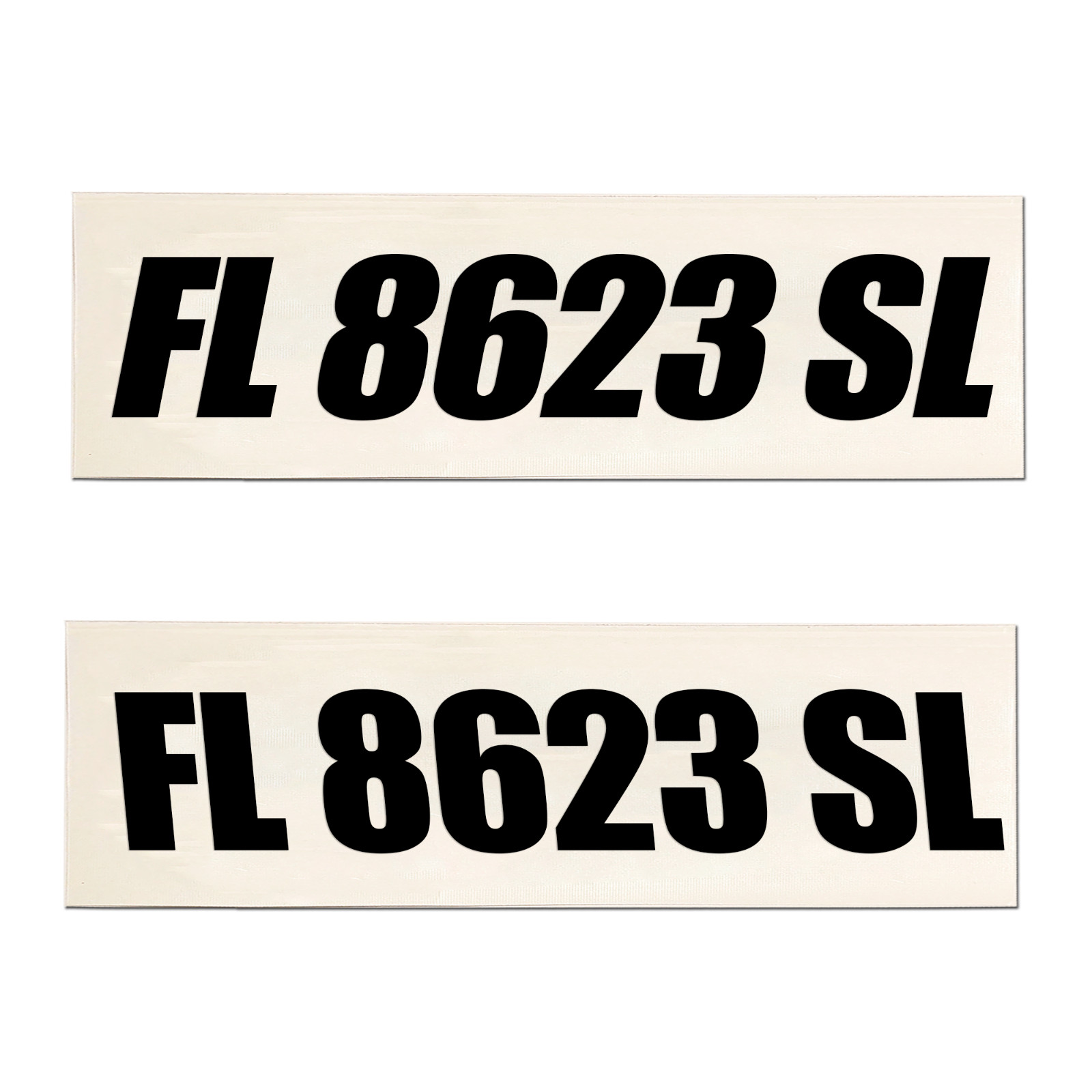 Boat Registration Numbers Vinyl Decal Set – 3″ Tall USCG & State Compliant 772