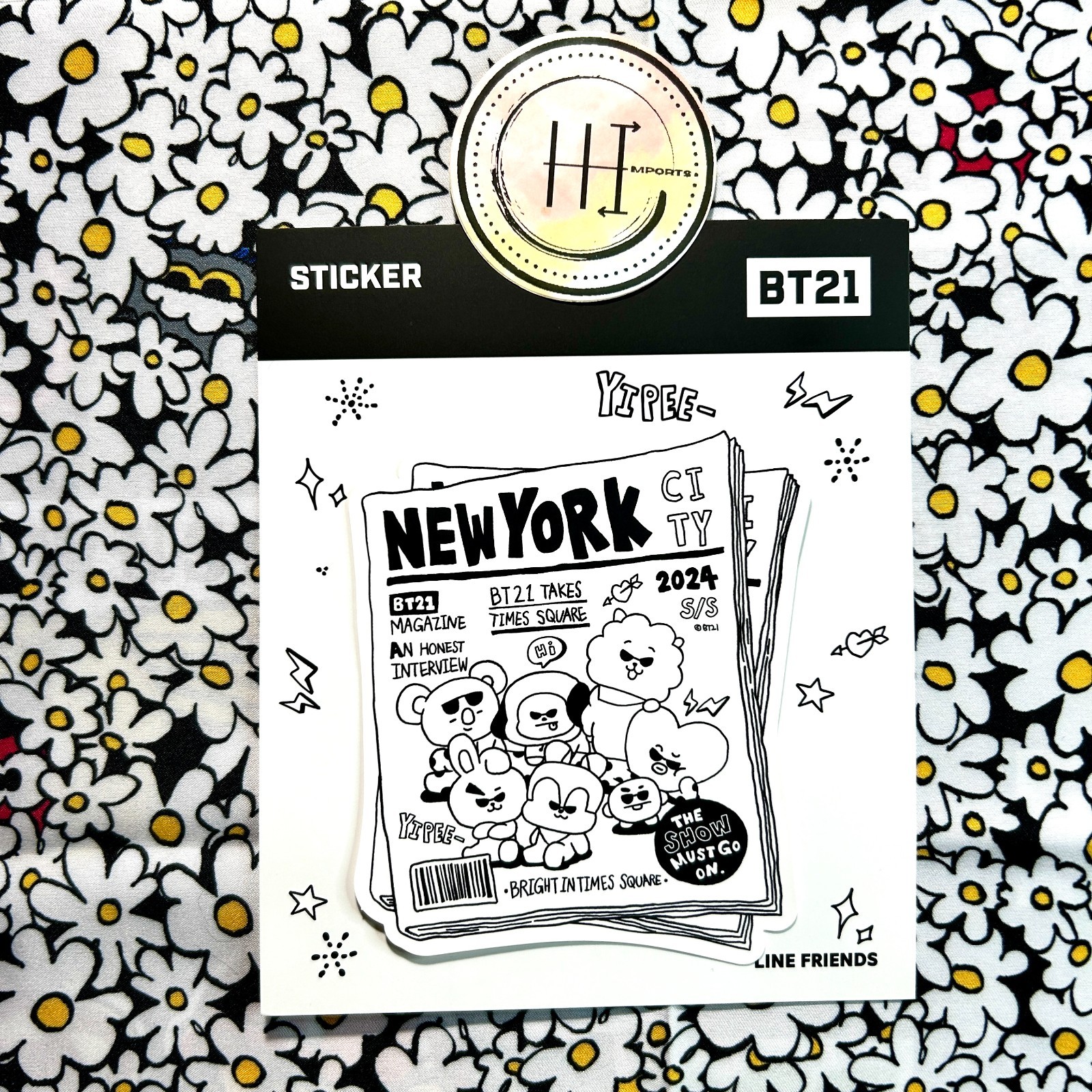 BTS x Line Friends BT21 City Edition Official NY New York Sticker Made in Korea
