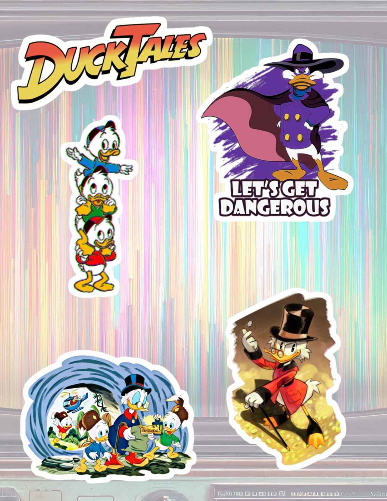 Ducktales 80’s cartoons 5pc Sticker Pack