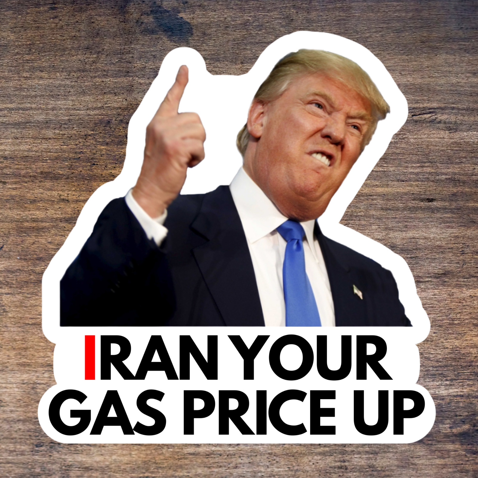 300 Trump Stickers «IRAN YOUR GAS PRICE UP» Gas Pump Waterproof Vinyl NEW – 1.5″