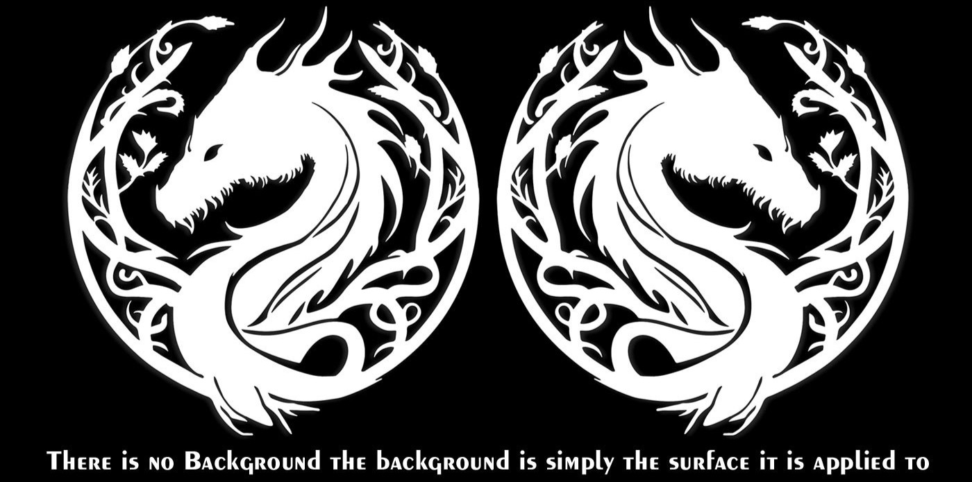 Dragon Floral Design Two Pack 5″ Vinyl Decals Car Truck Window Any Flat Surface
