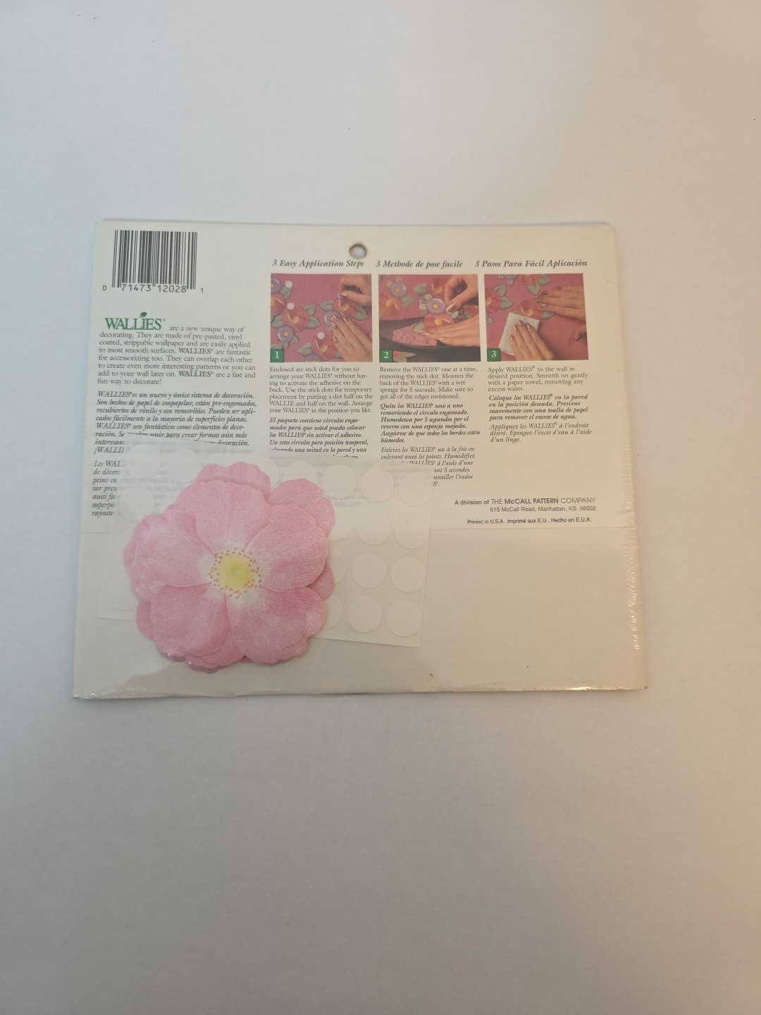 Wallies Pre-Pasted Wallpaper Cutouts #12028 25 Small Pink Rose Wall Borders