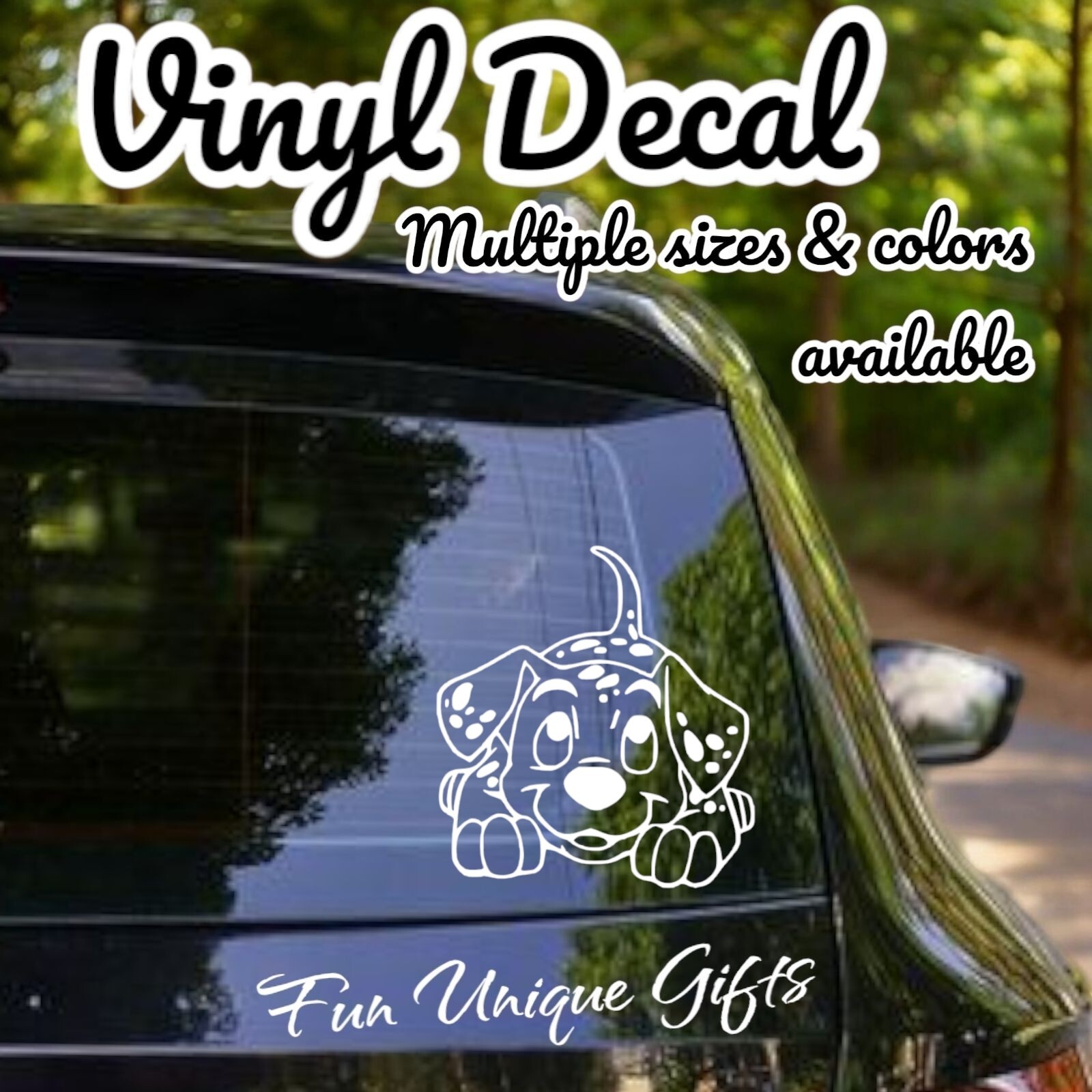 101 Dalmatians Puppy Vinyl Decal Sticker -Multiple Colors & Sizes- FREE SHIPPING