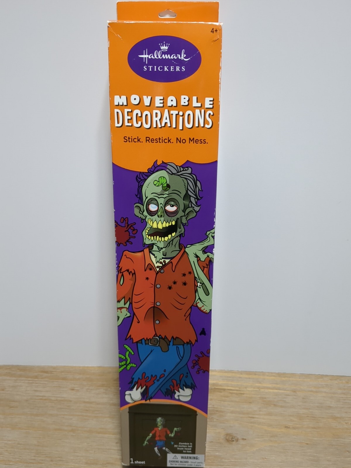 HALLOWEEN ZOMBIE Moveable Decorations DECALS Sticker Hallmark Stickers Pre-owned