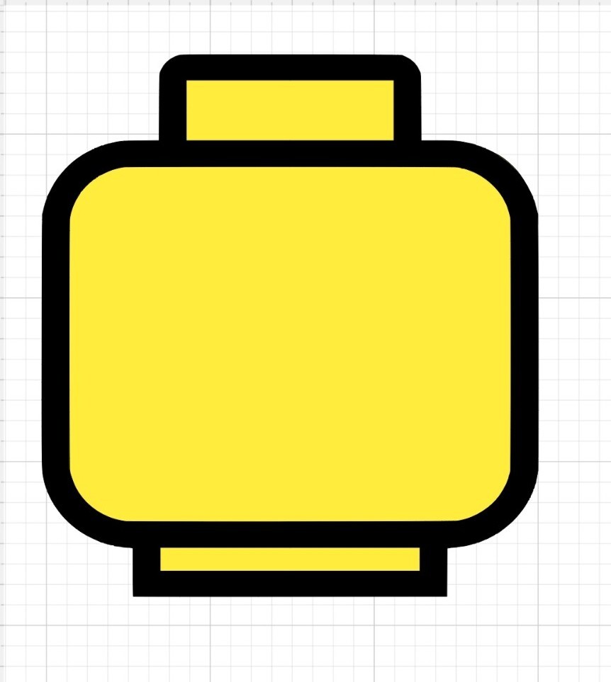 Blank head -Mini Figure – Vinyl Sticker, Multi Layer Color 3×3.25 Inches!