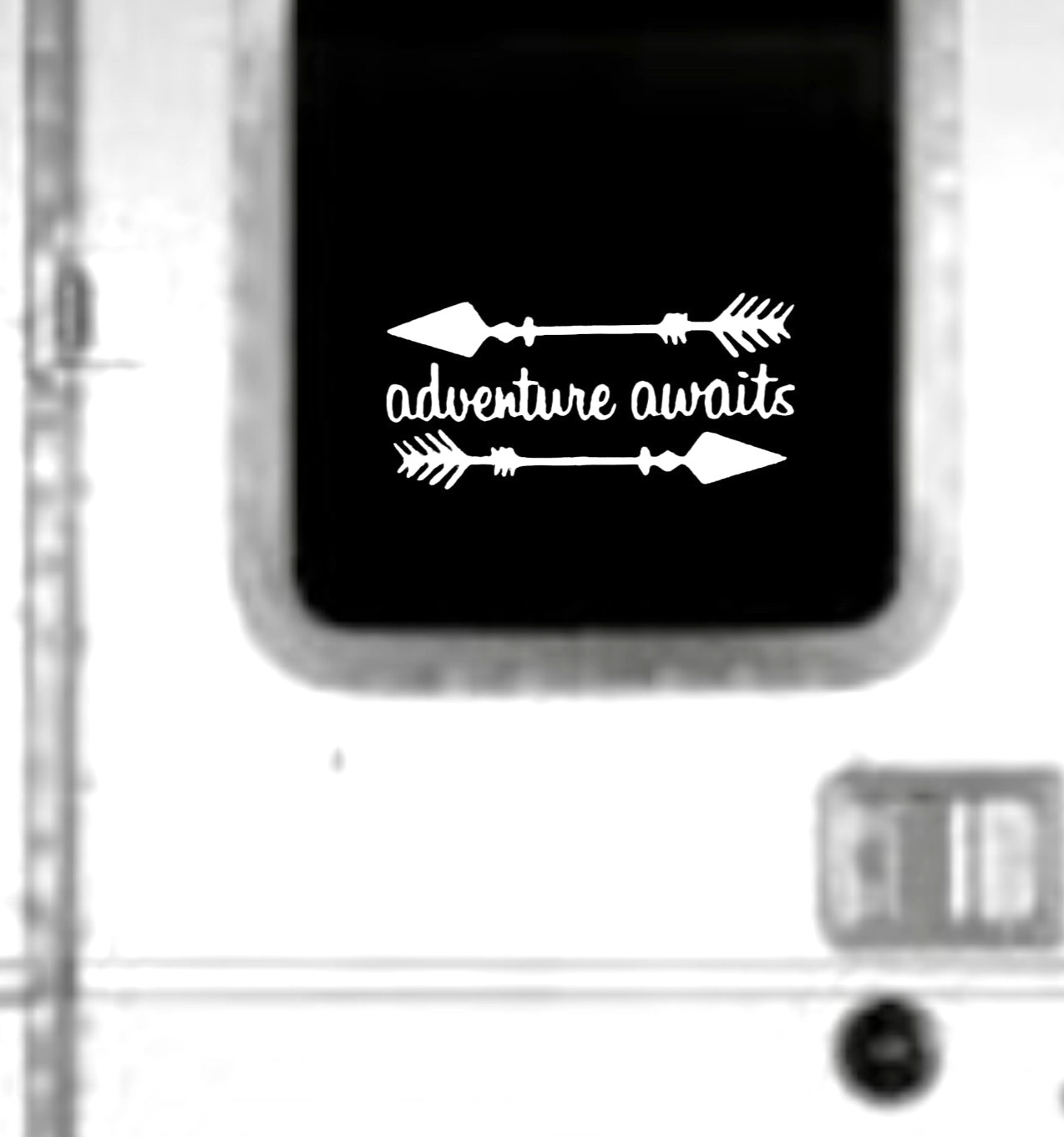 ARROW ADVENTURE AWAITS Vinyl Decal for Jeep Car Truck Bumper Window laptop