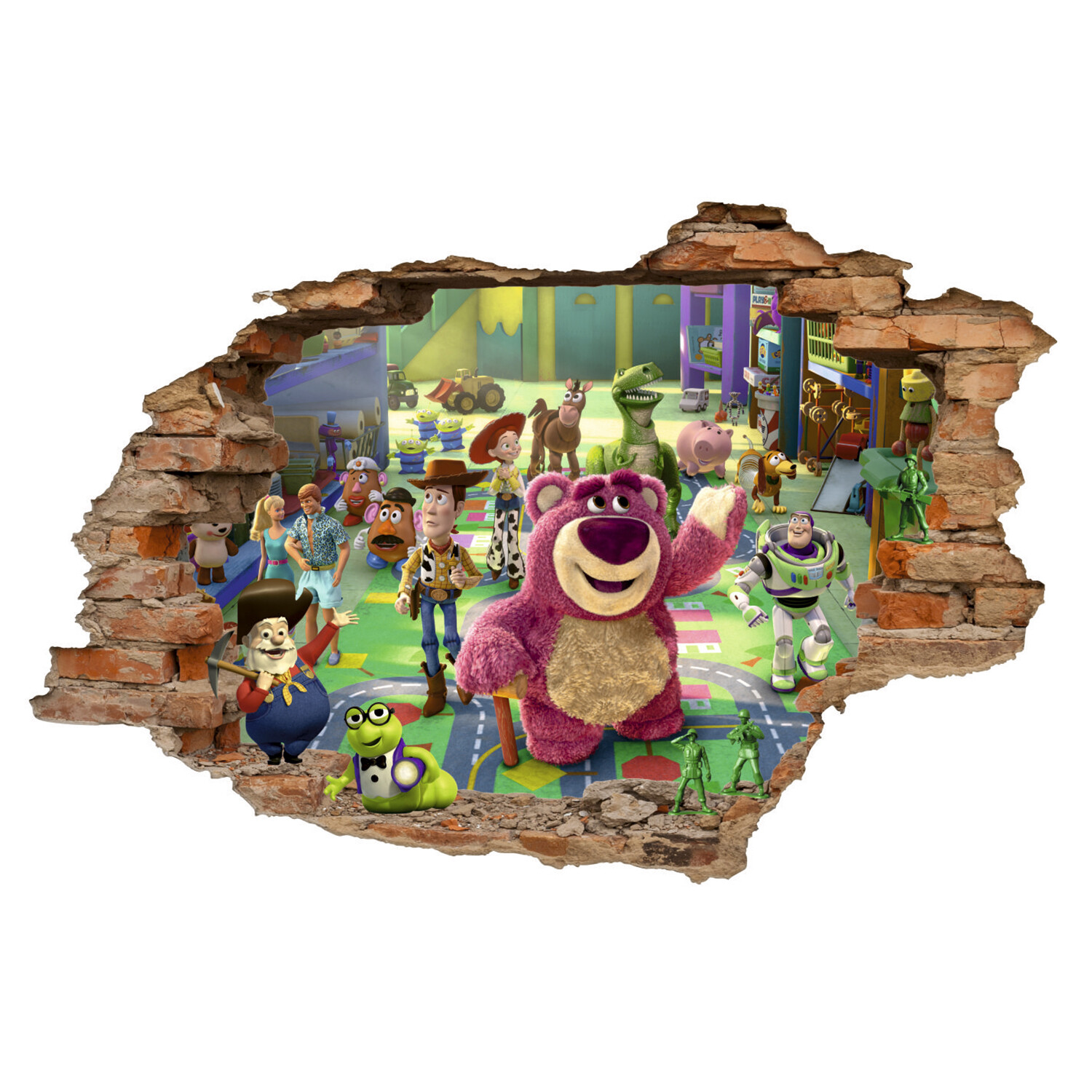 Toys 3D Wall Decal, Wall Sticker, Woody, Andy, Buzz Lightyear, Decor
