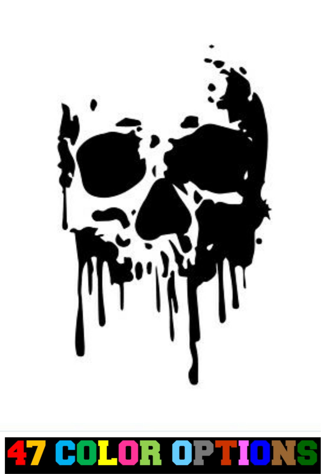 Vinyl Decal Truck Car Sticker Laptop – Zombie Horror Halloween Bleeding Skull