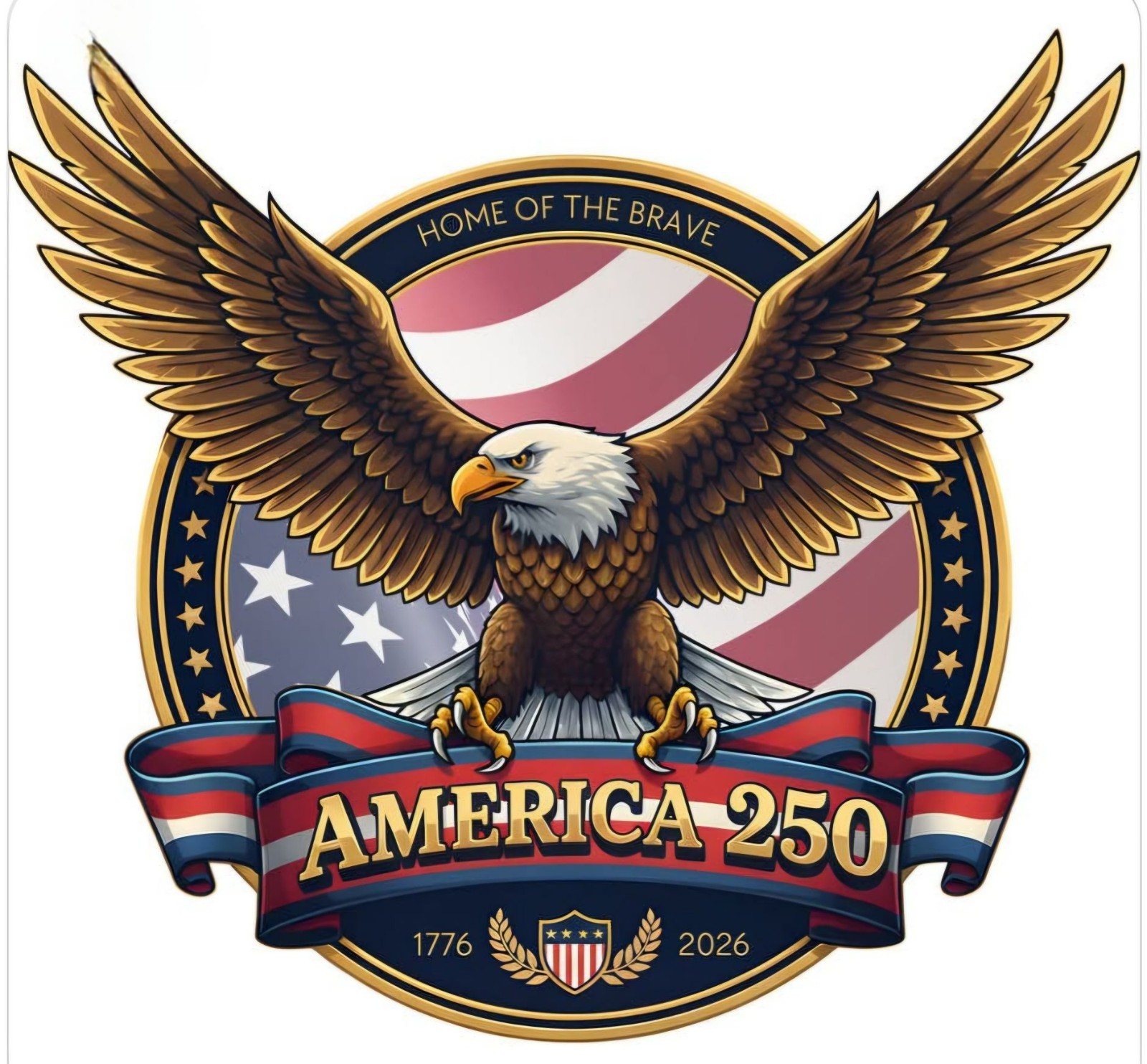 America 250 Year Sticker Decal Laptop Wall Mirror Cup Tumblr Locker