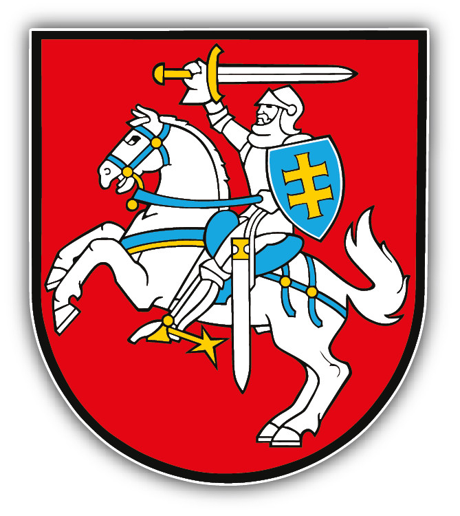 Lithuania Coat Of Arms Car Bumper Sticker Decal – 9», 12» or 14»
