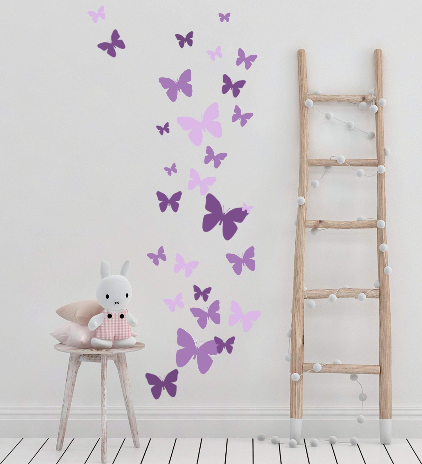 Butterfly Wall Decals- Girls Wall Stickers ~ Decorative Peel & Stick Wall Art…