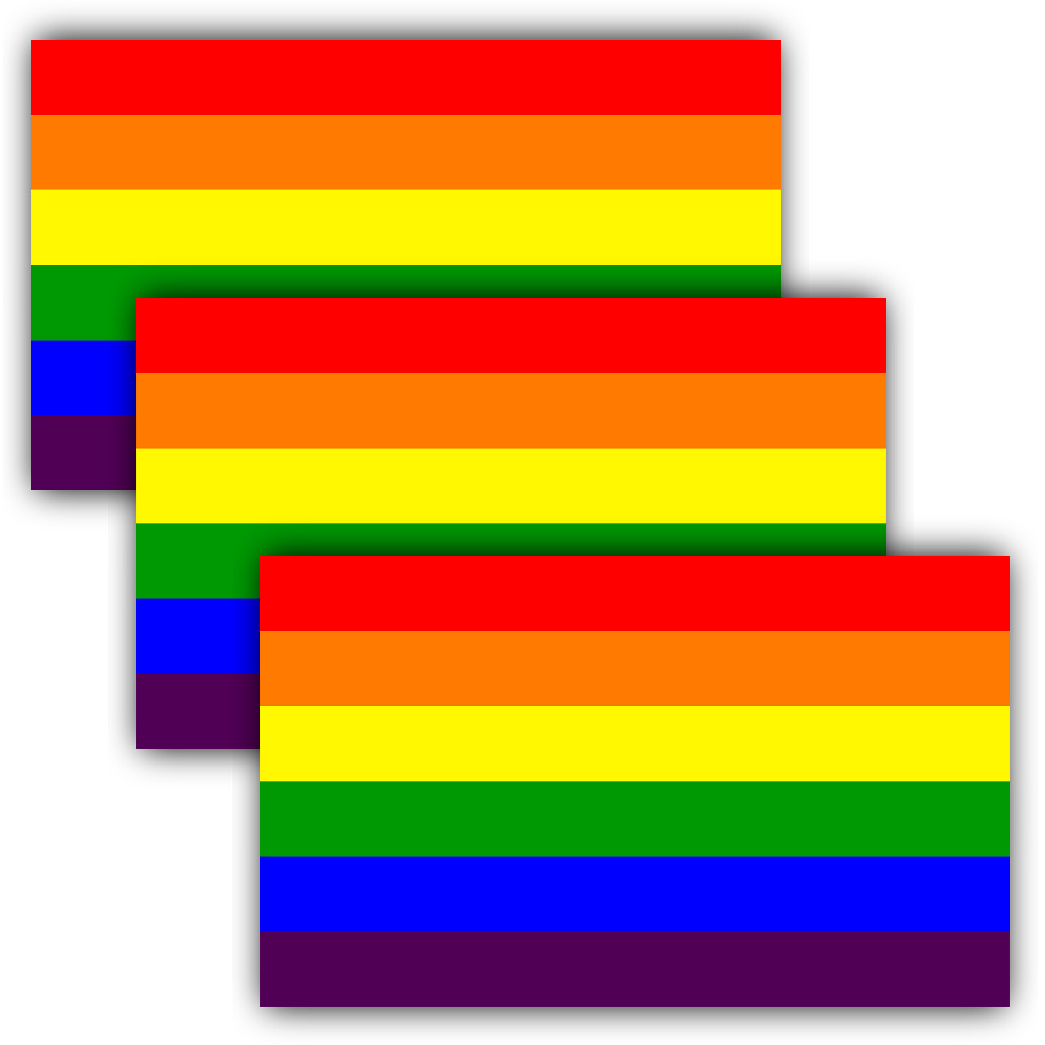 Anley 5″ X 3″ LGBT Pride Decal Rainbow Flag Lesbian Bisexual Car Stickers 3 Pack