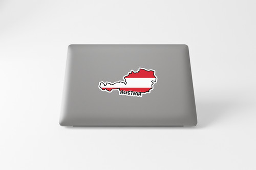 Austria Map Flag Sticker Decal