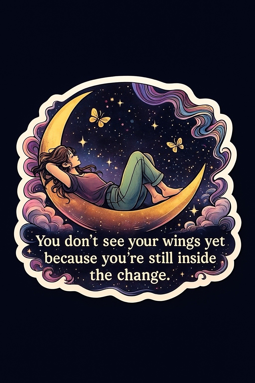 Motivational Cosmic 3″ Sticker You’re Growing Quietly Healing Growth Self Love