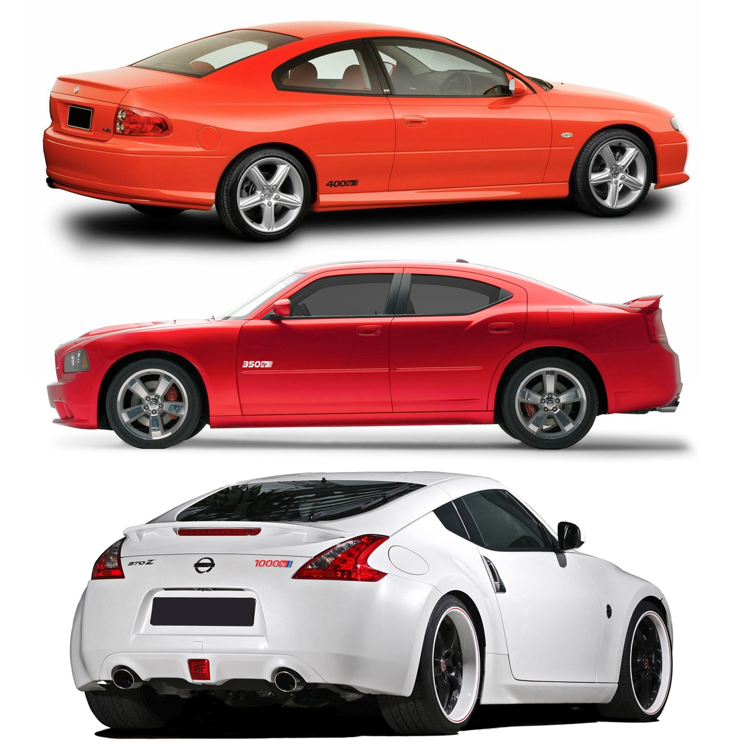 650 Horsepower 6 Vinyl Graphic Car Stickers Sheet